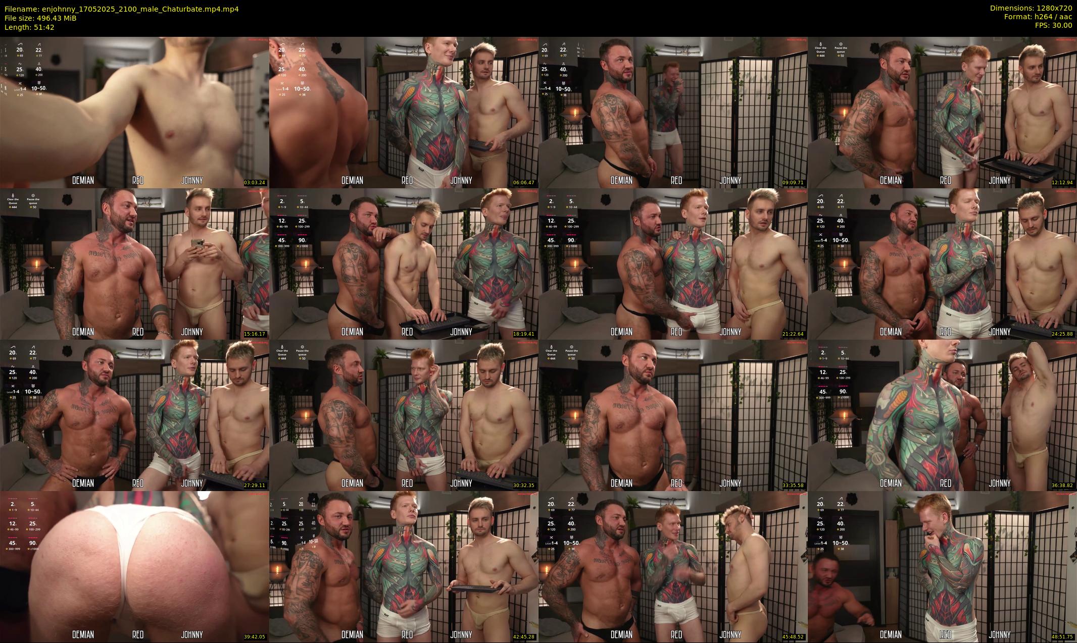 enjohnny — 52 minute Chaturbate male cam show recording, 720p, May 17, 2025