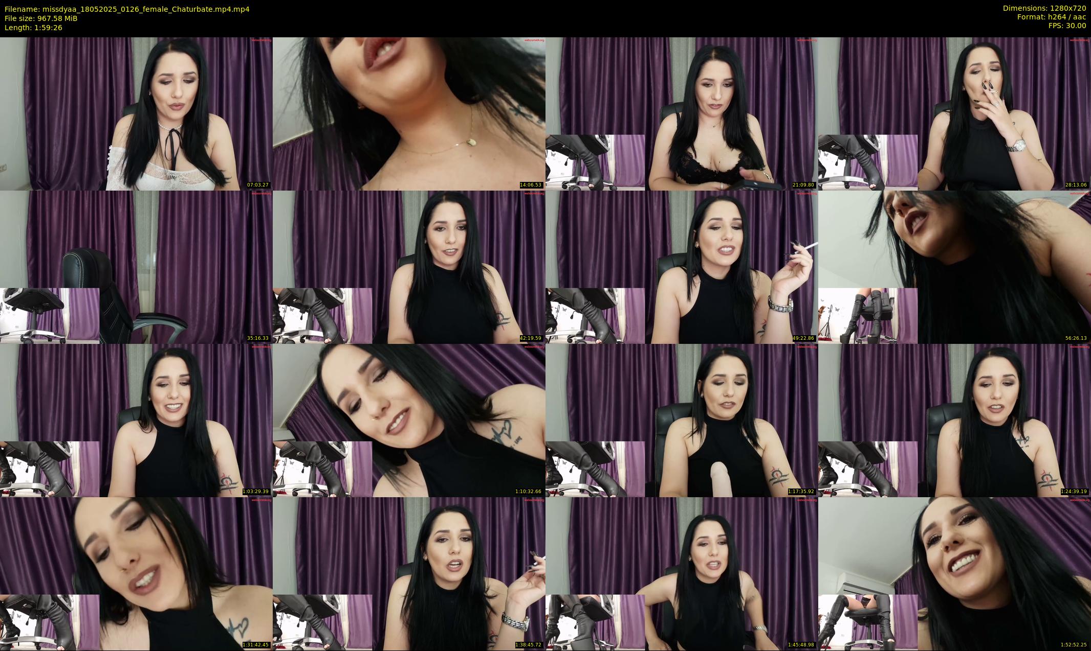 missdyaa — 120 minute Chaturbate female cam show recording, 720p, May 18, 2025