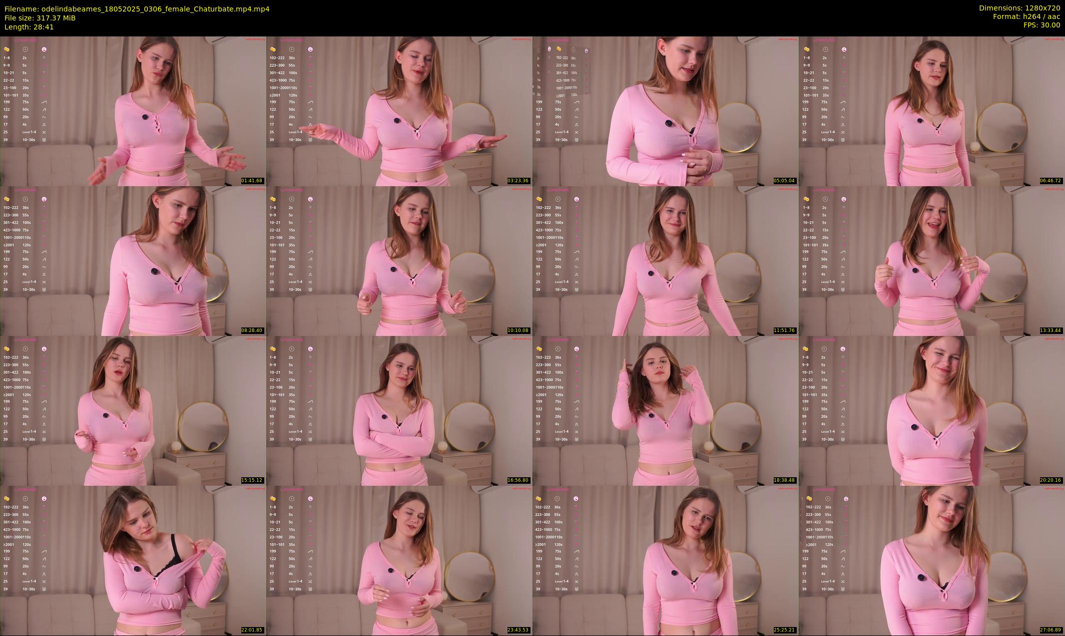 odelindabeames — 29 minute Chaturbate female cam show recording, 720p, May 18, 2025