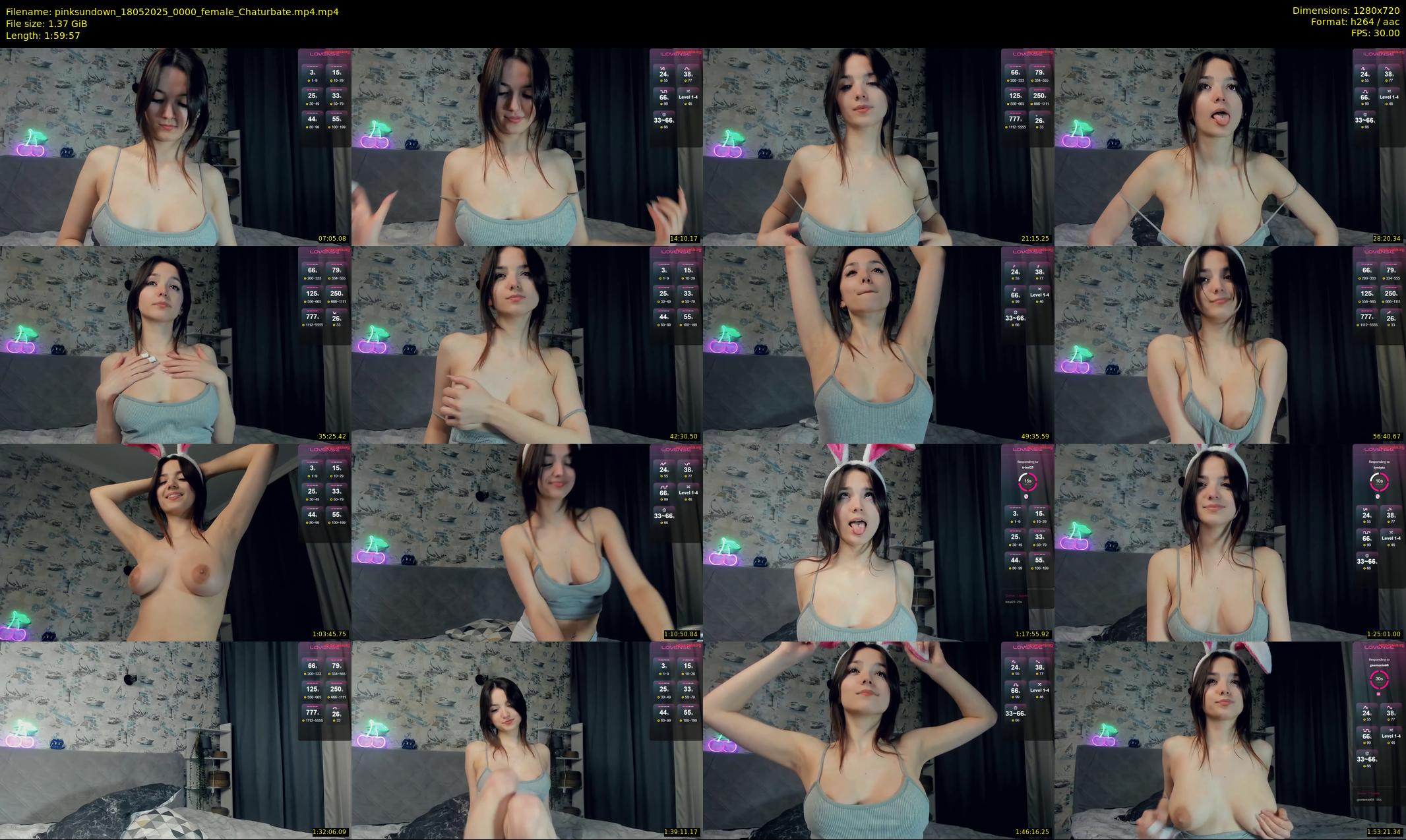 pinksundown — 120 minute Chaturbate female cam show recording, 720p, May 18, 2025