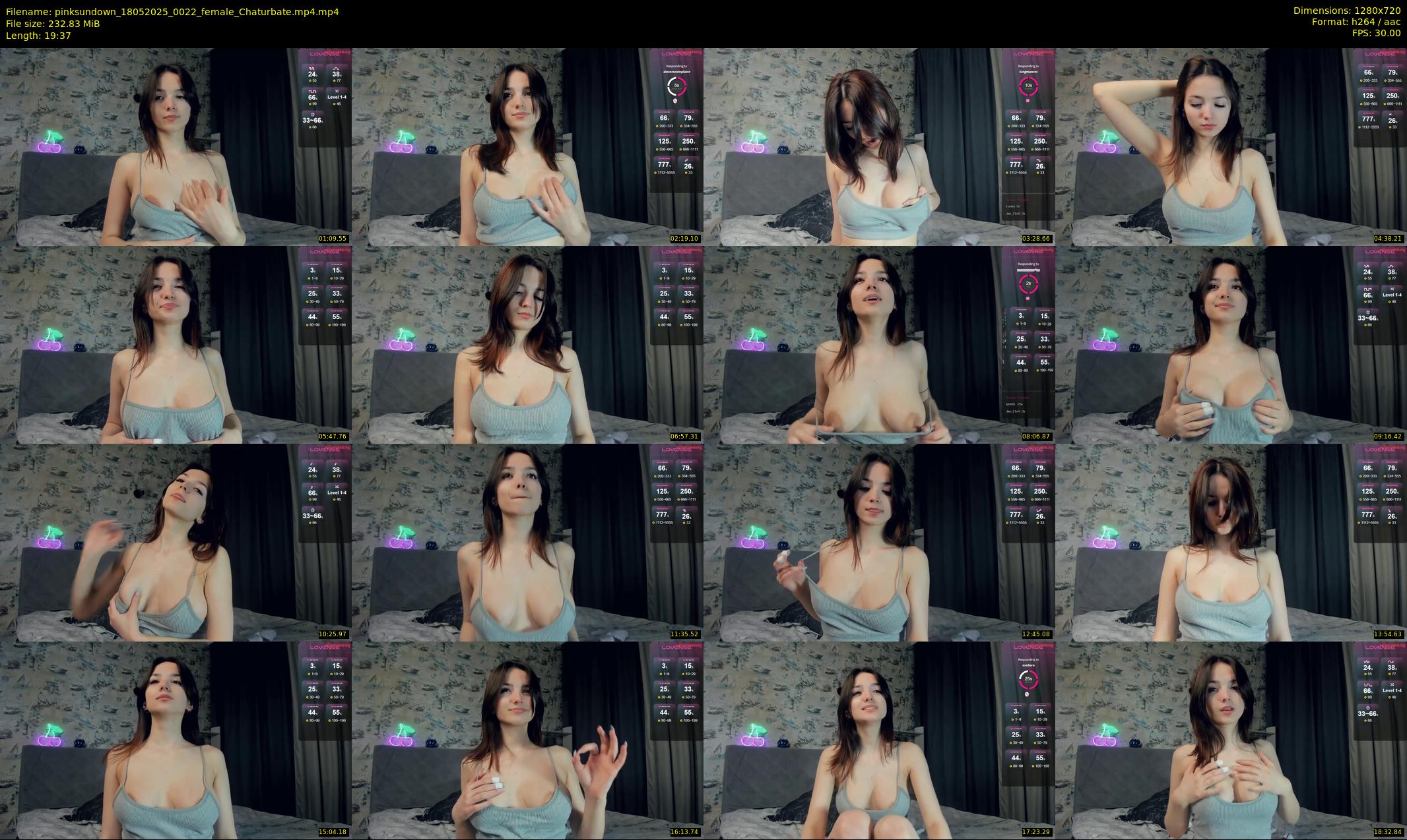 pinksundown — 20 minute Chaturbate female cam show recording, 720p, May 18, 2025