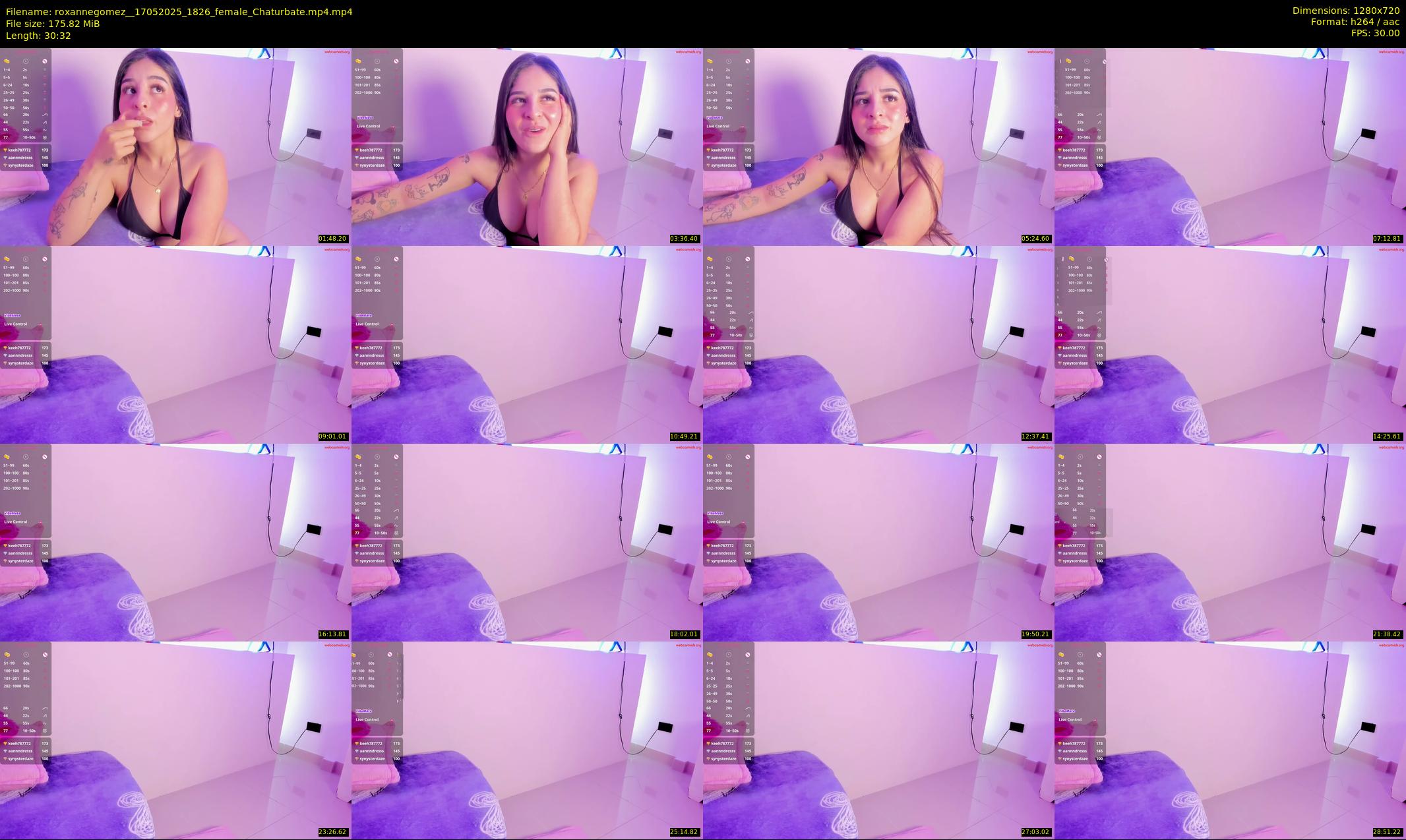 roxannegomez_ — 31 minute Chaturbate female cam show recording, 720p, May 17, 2025