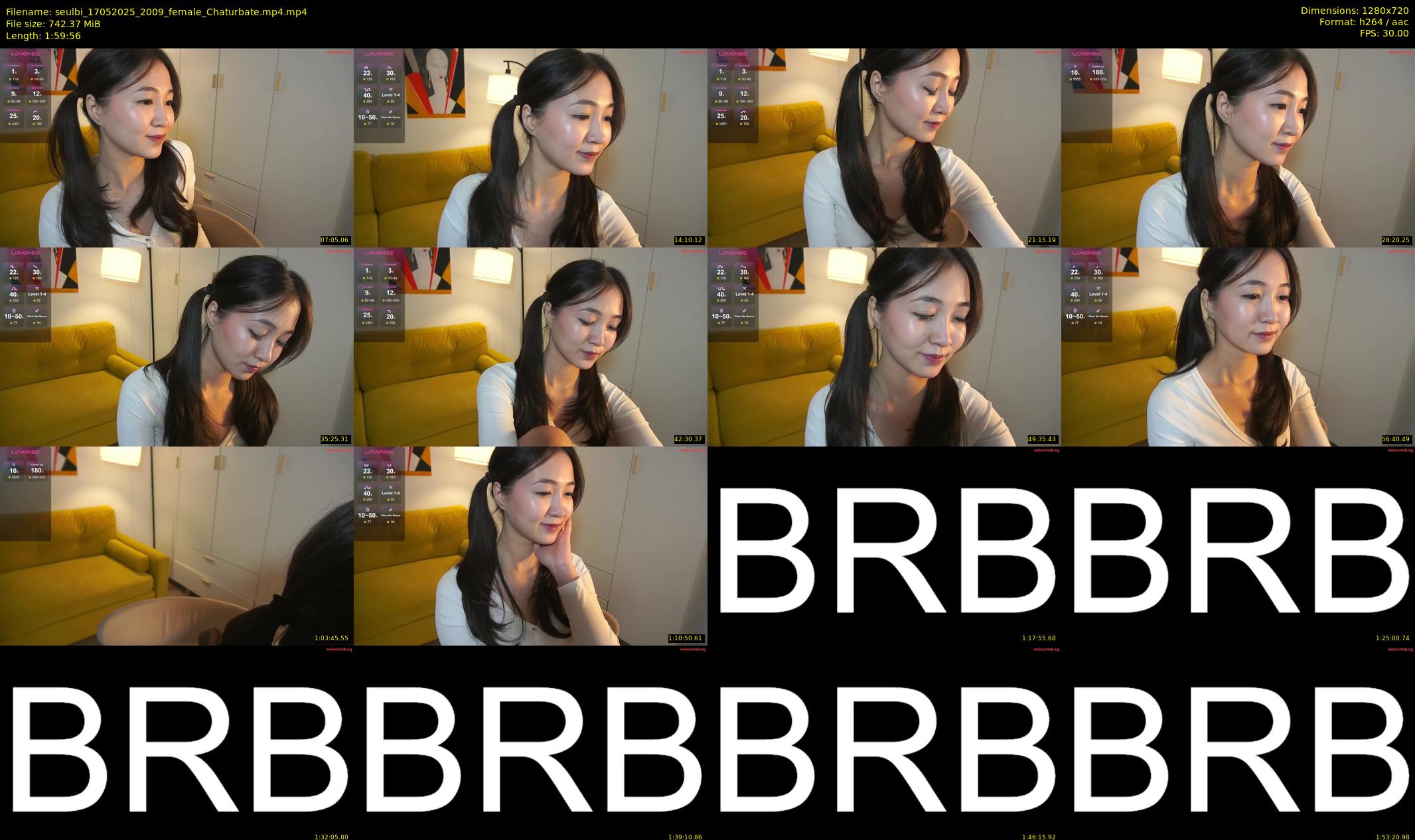 seulbi — 120 minute Chaturbate female cam show recording, 720p, May 17, 2025