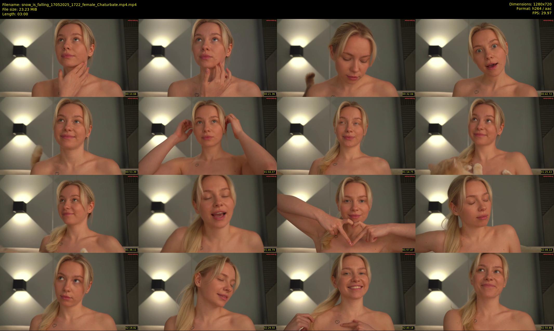 snow_is_falling — 3 minute Chaturbate female cam show recording, 720p, May 17, 2025