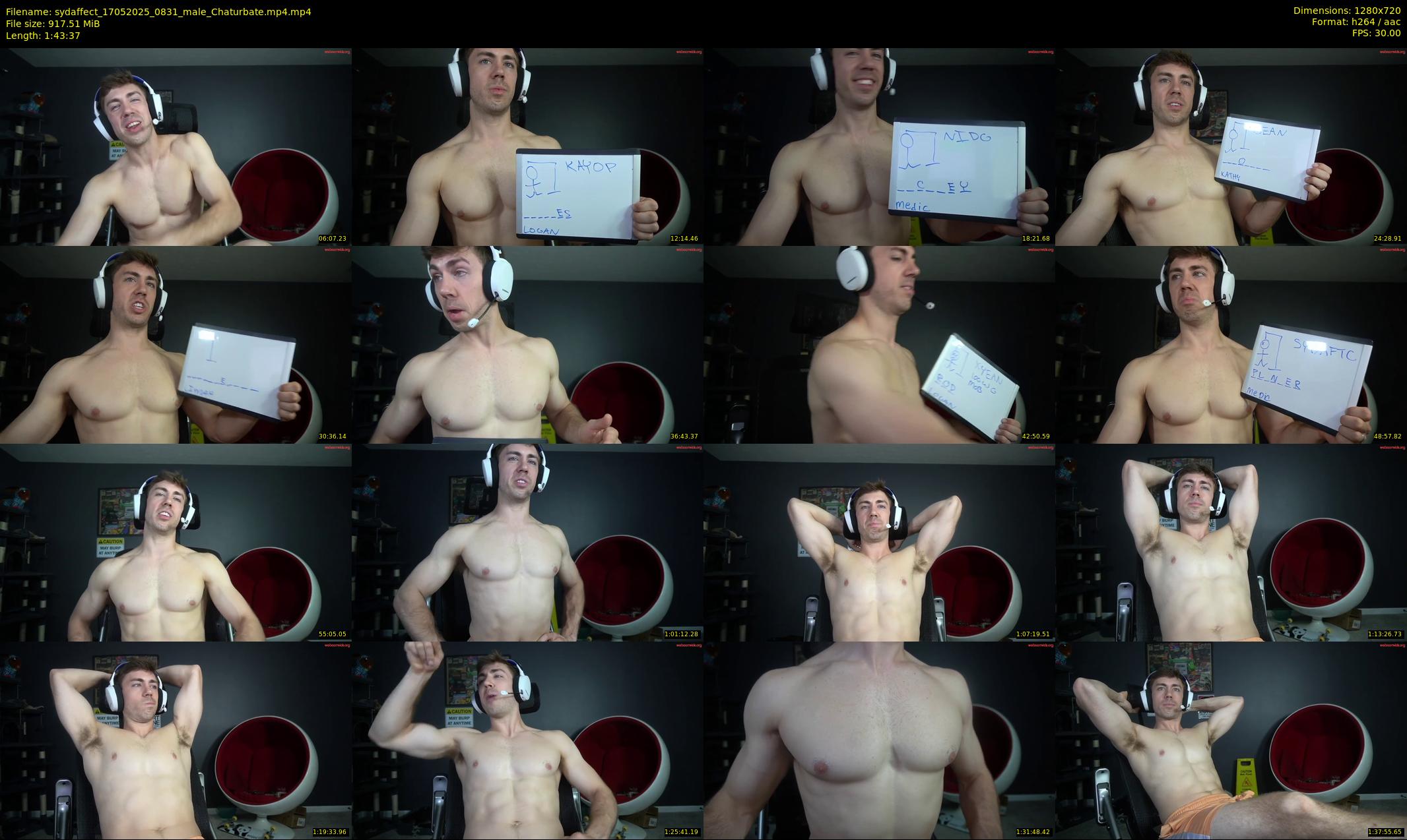 sydaffect — 104 minute Chaturbate male cam show recording, 720p, May 17, 2025