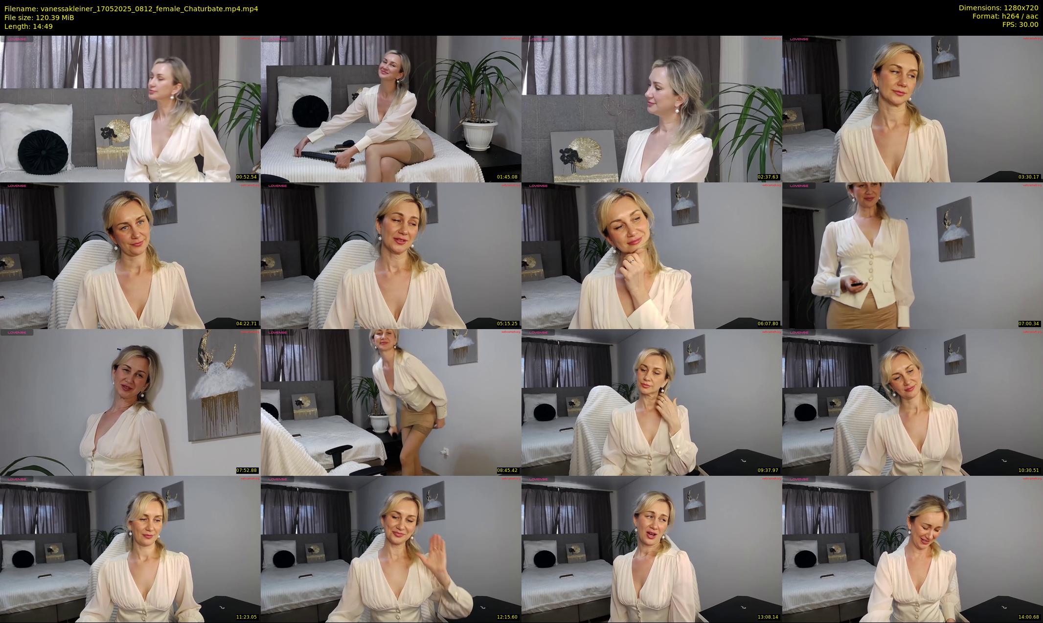 vanessakleiner — 15 minute Chaturbate female cam show recording, 720p, May 17, 2025