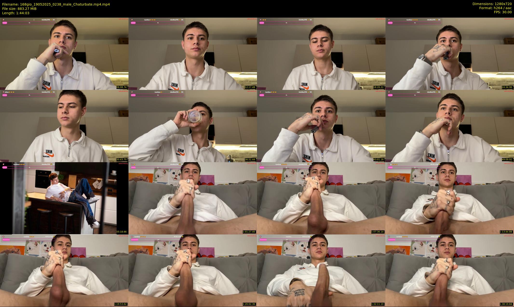168gio — 105 minute Chaturbate male cam show recording, 720p, May 19, 2025
