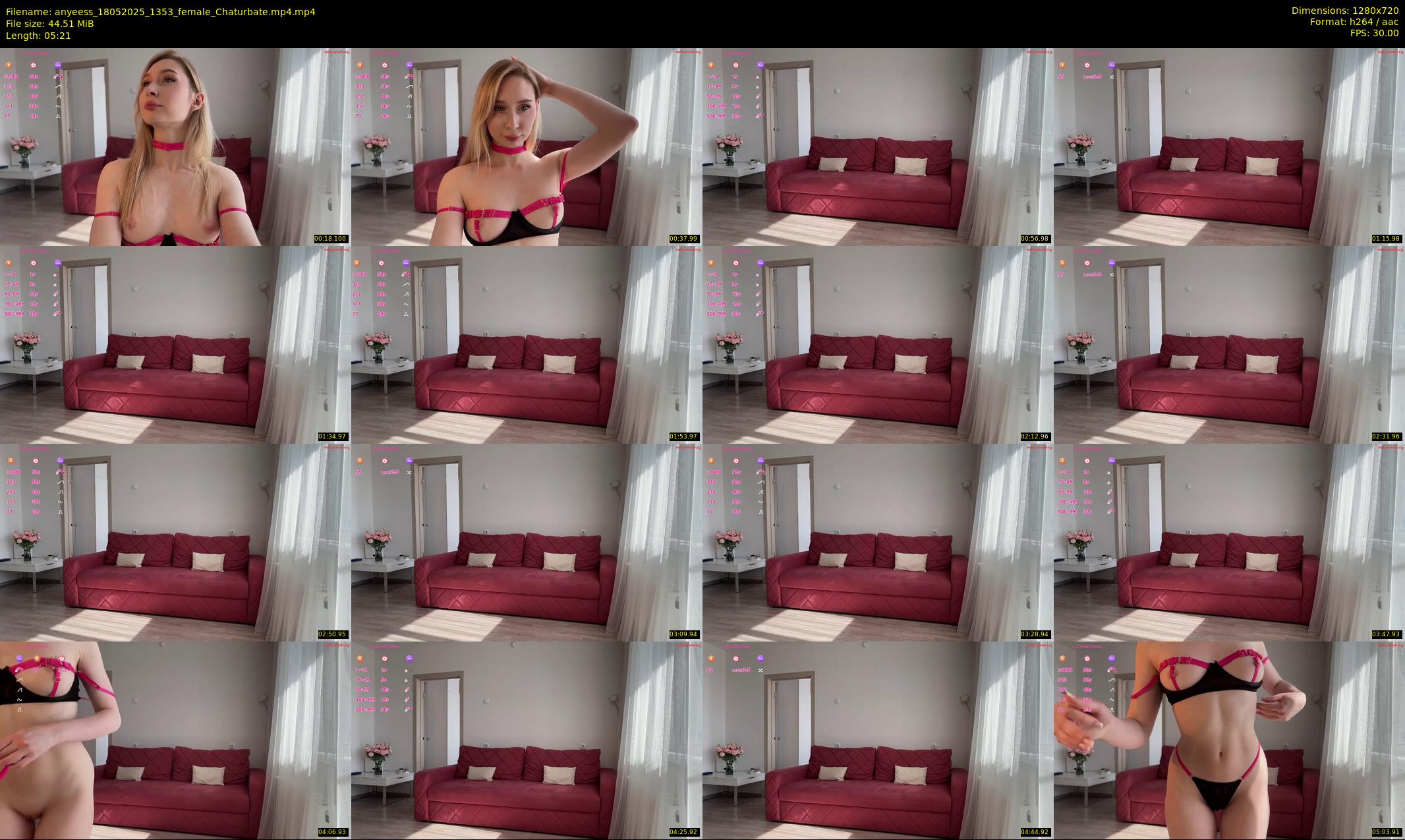 anyeess — 6 minute Chaturbate female cam show recording, 720p, May 18, 2025