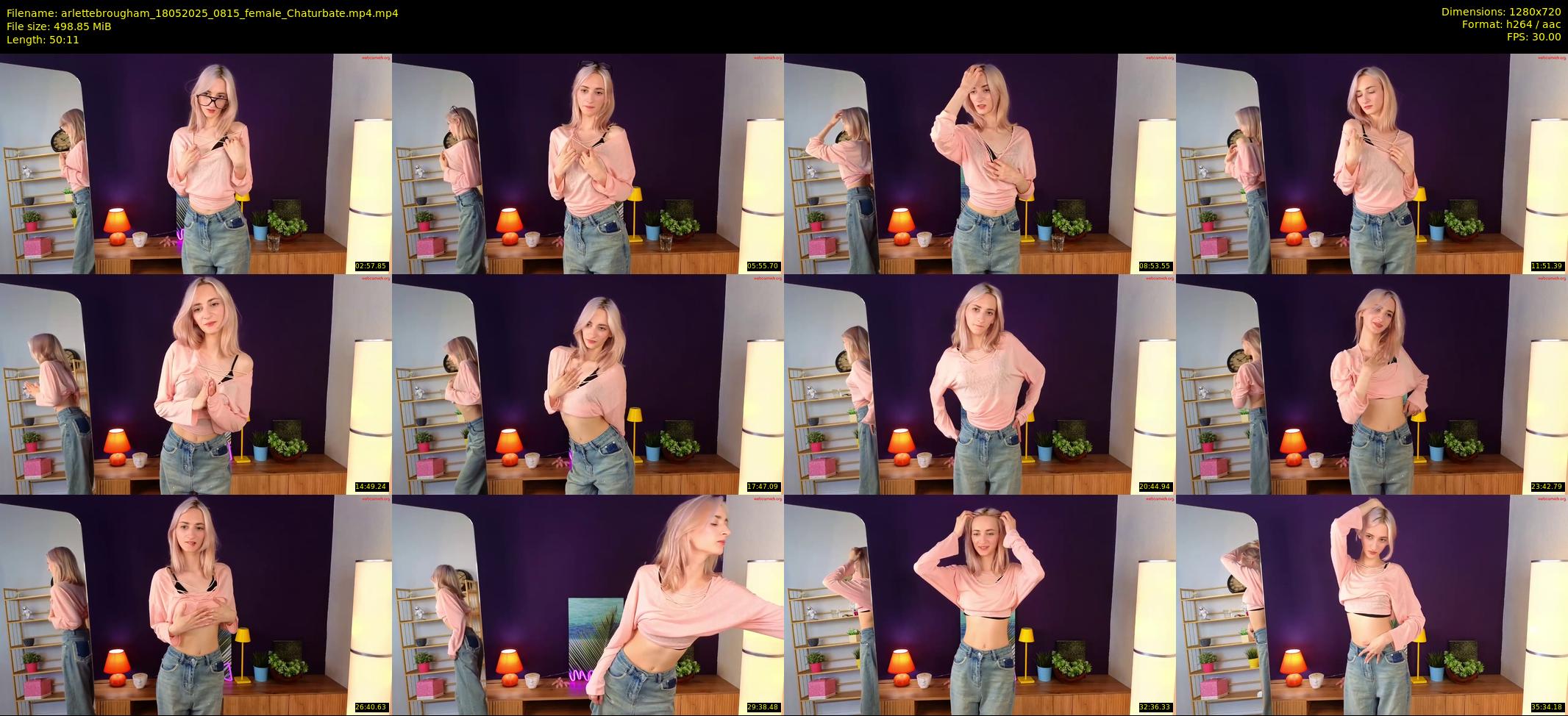 arlettebrougham — 51 minute Chaturbate female cam show recording, 720p, May 18, 2025