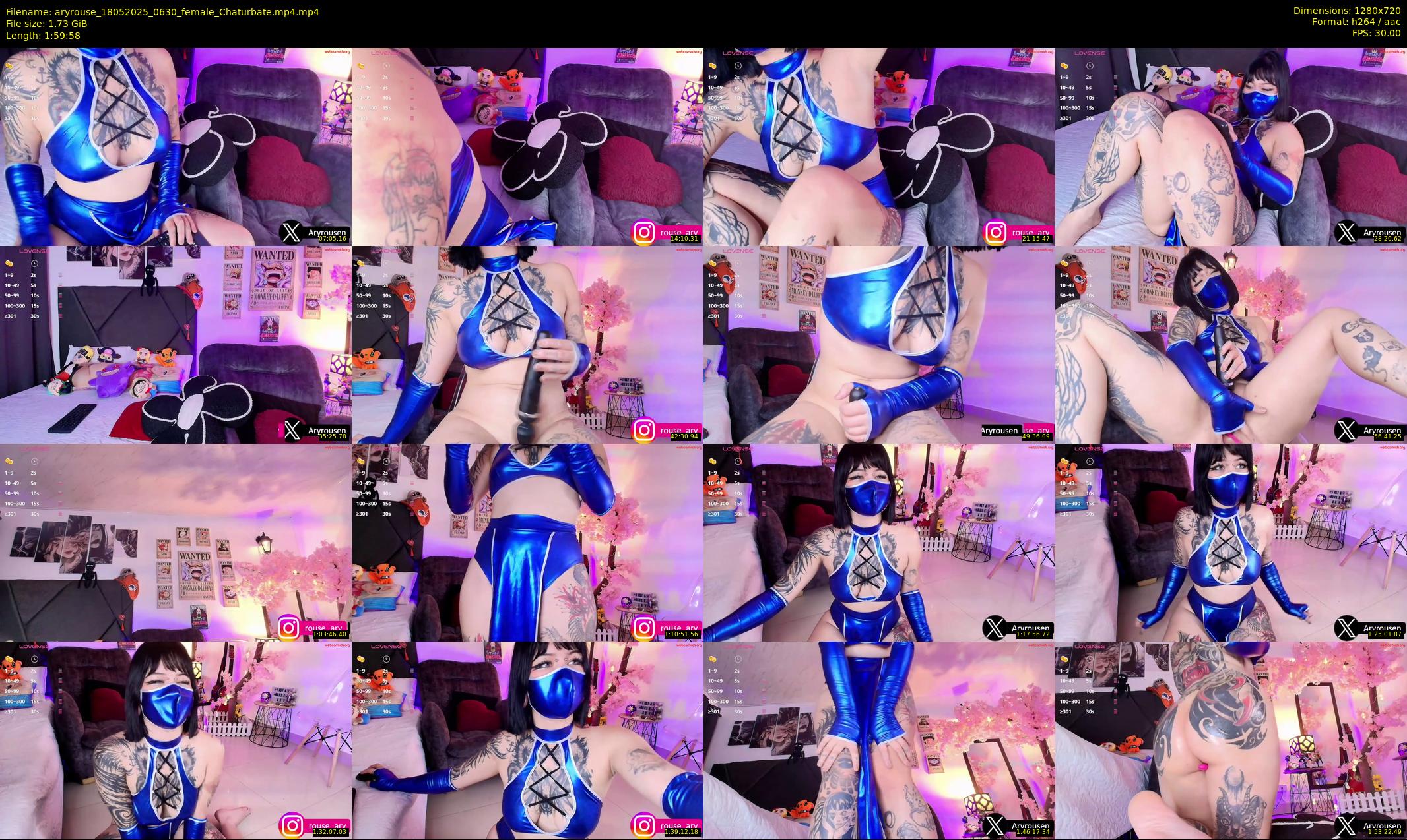 aryrouse — 120 minute Chaturbate female cam show recording, 720p, May 18, 2025