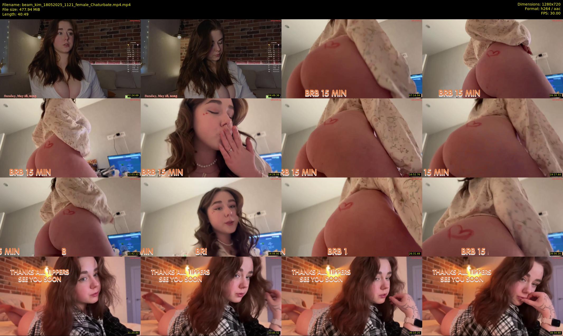 beam_kim — 41 minute Chaturbate female cam show recording, 720p, May 18, 2025