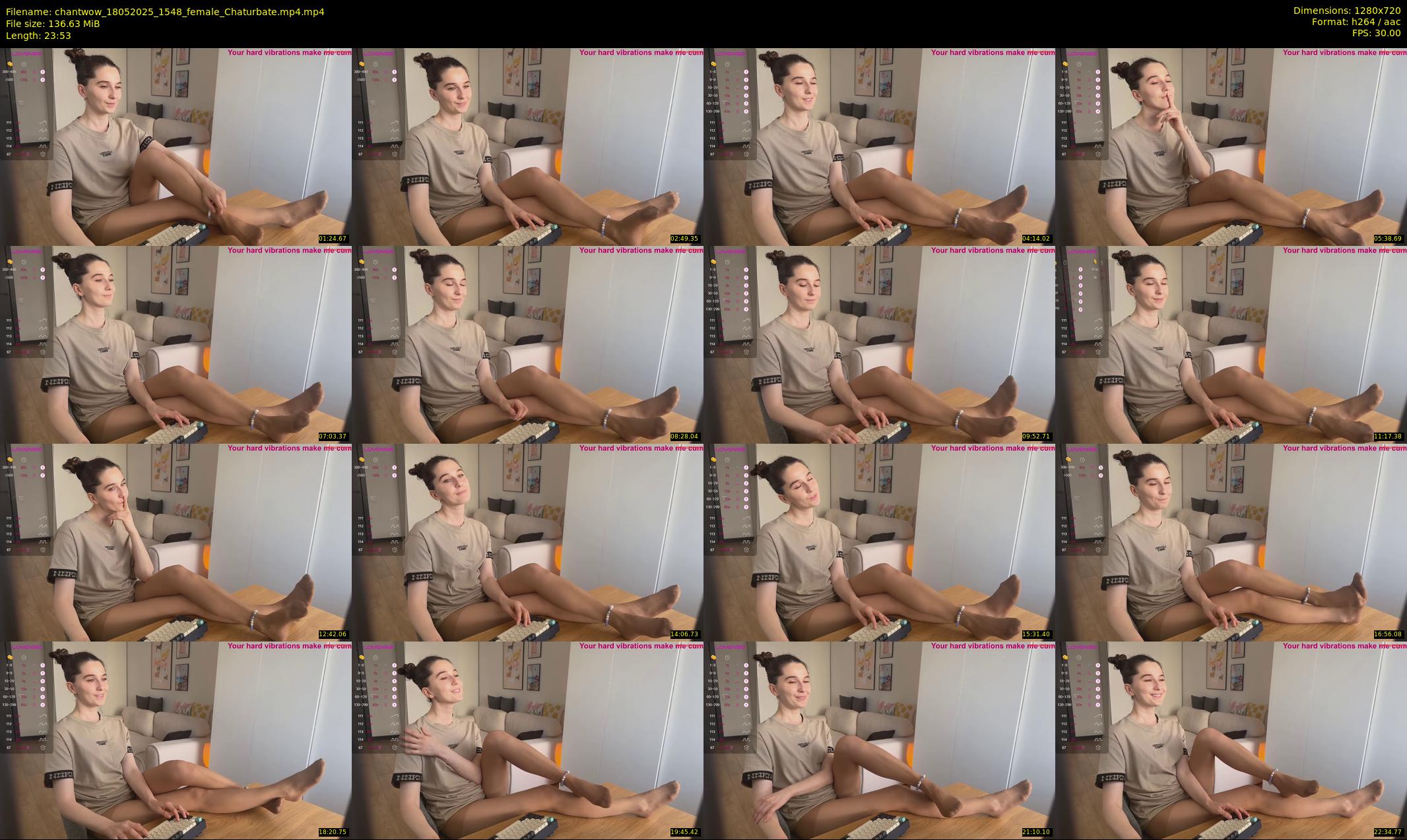 chantwow — 24 minute Chaturbate female cam show recording, 720p, May 18, 2025