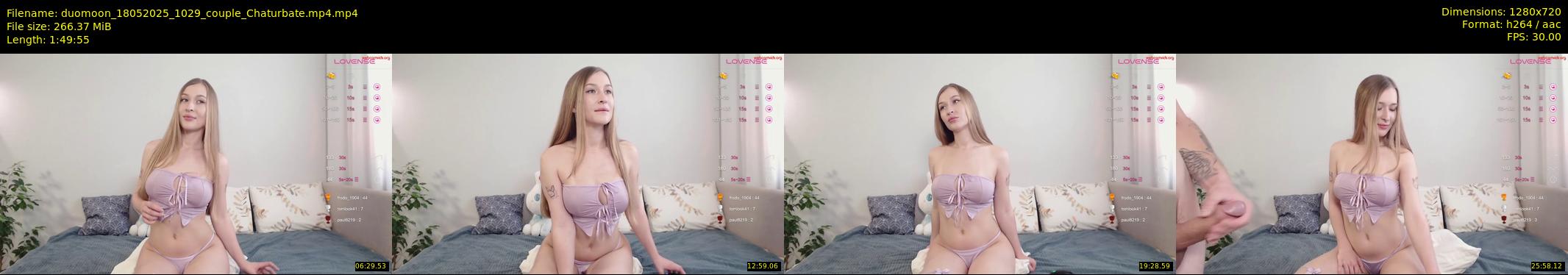 duomoon — 110 minute Chaturbate couple cam show recording, 720p, May 18, 2025