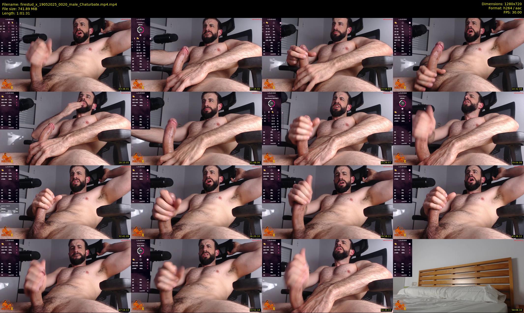 firestud_x — 62 minute Chaturbate male cam show recording, 720p, May 19, 2025
