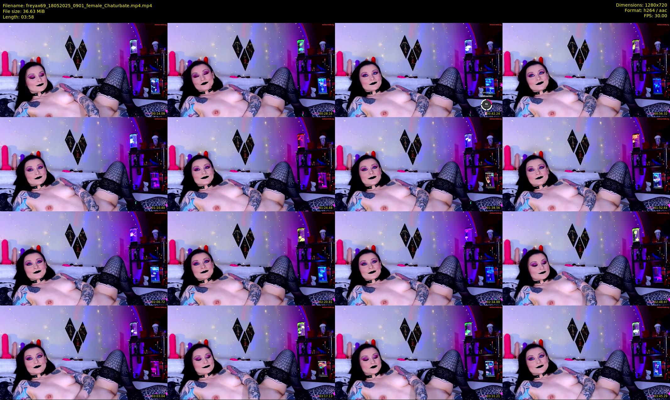 freyax69 — 4 minute Chaturbate female cam show recording, 720p, May 18, 2025