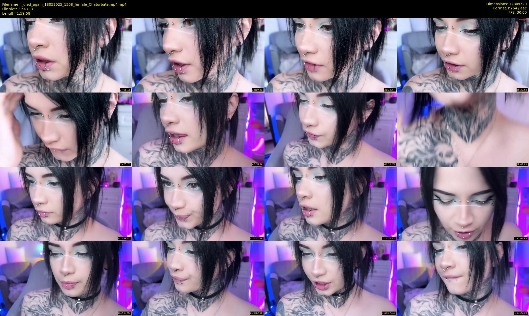 i_died_again — 120 minute Chaturbate female cam show recording, 720p, May 18, 2025
