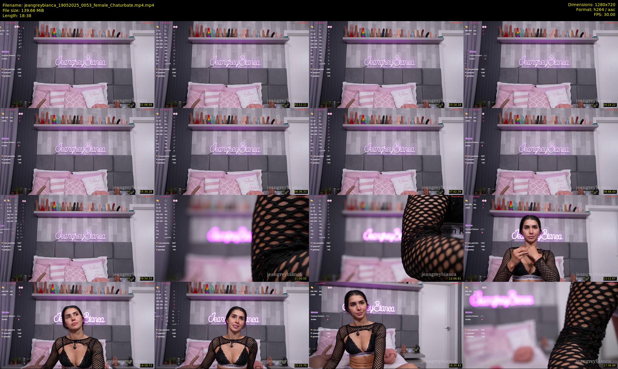 jeangreybianca — 19 minute Chaturbate female cam show recording, 720p, May 19, 2025