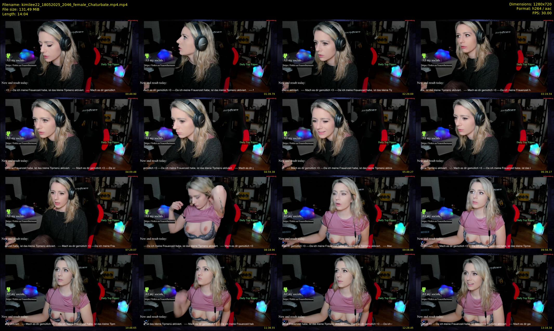 kimilee22 — 15 minute Chaturbate female cam show recording, 720p, May 18, 2025