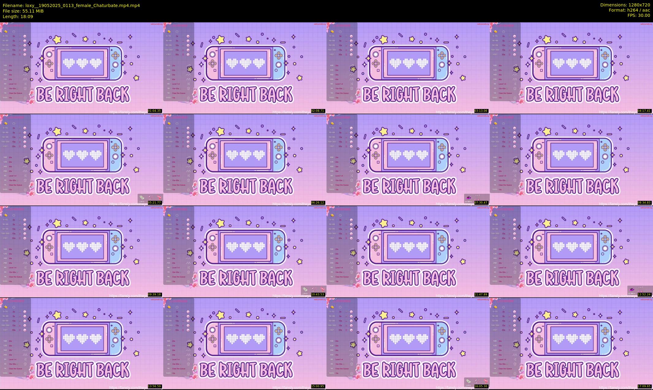 loxy_ — 19 minute Chaturbate female cam show recording, 720p, May 19, 2025