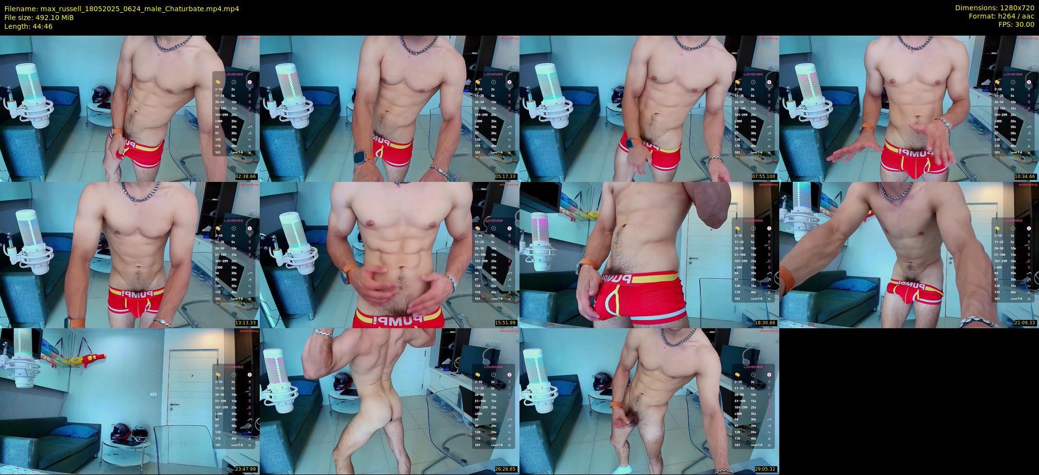 max_russell — 45 minute Chaturbate male cam show recording, 720p, May 18, 2025