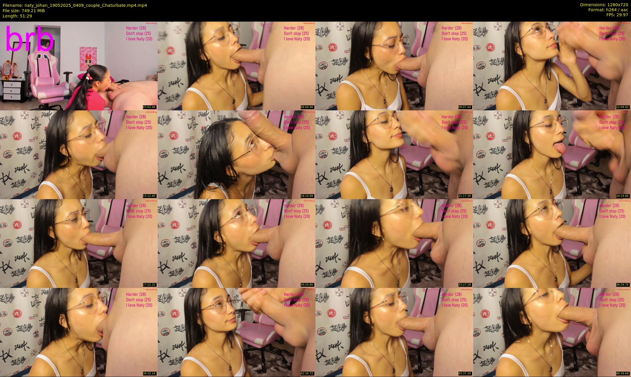 naty_johan — 52 minute Chaturbate couple cam show recording, 720p, May 19, 2025