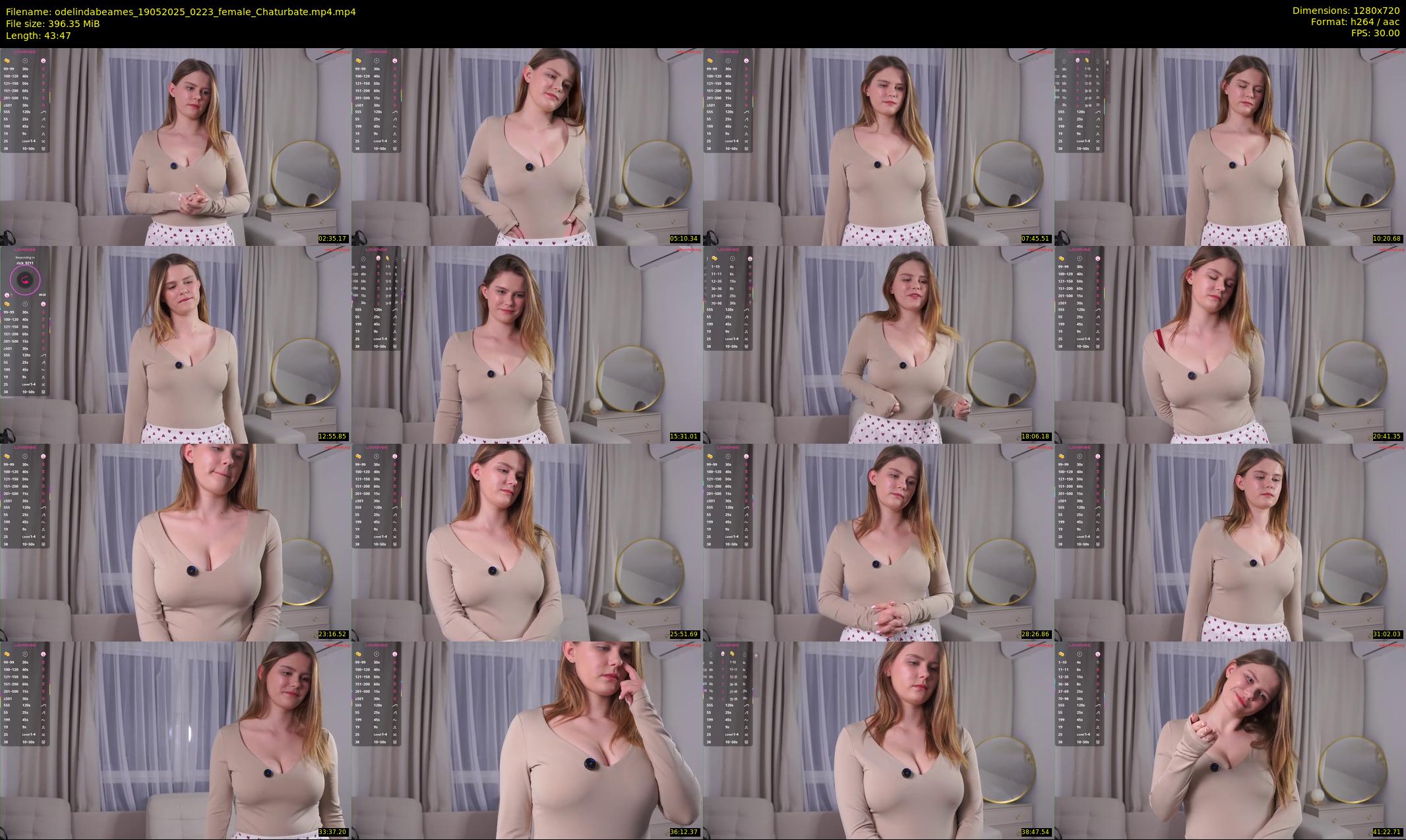 odelindabeames — 44 minute Chaturbate female cam show recording, 720p, May 19, 2025