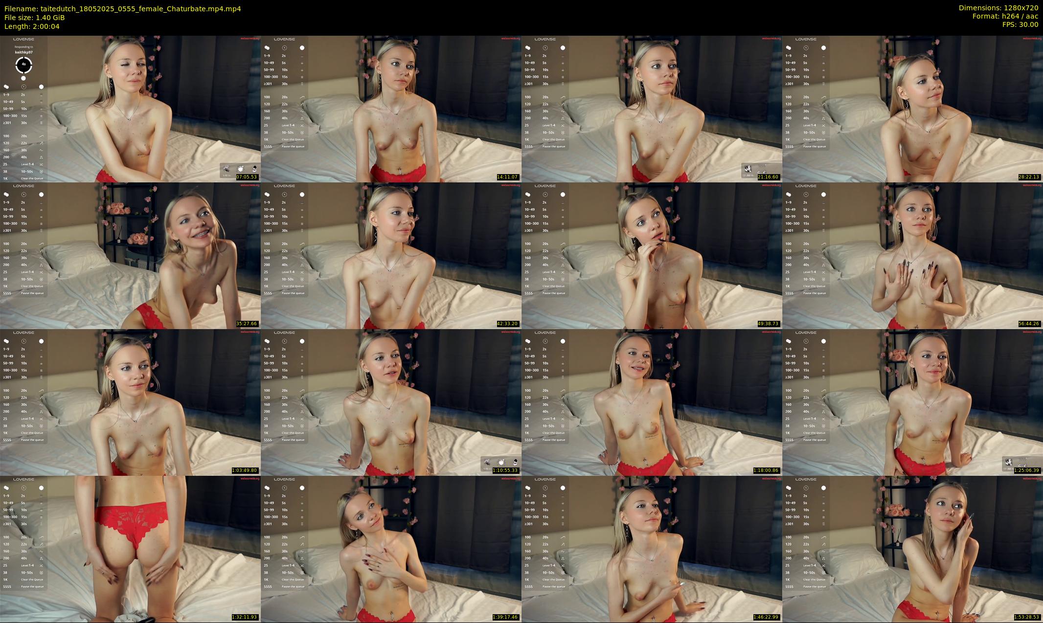 taitedutch — 121 minute Chaturbate female cam show recording, 720p, May 18, 2025