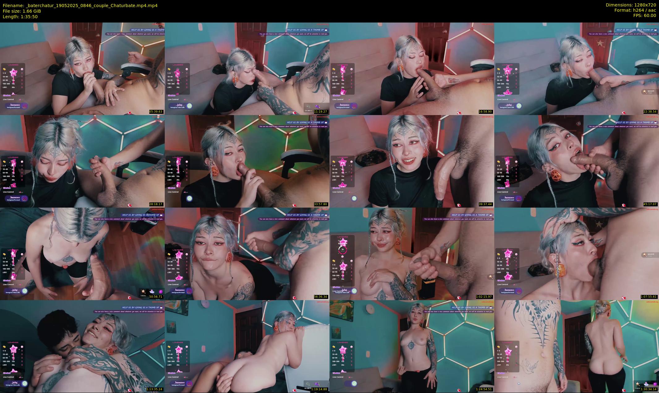 _baterchatur — 96 minute Chaturbate couple cam show recording, 720p, May 19, 2025