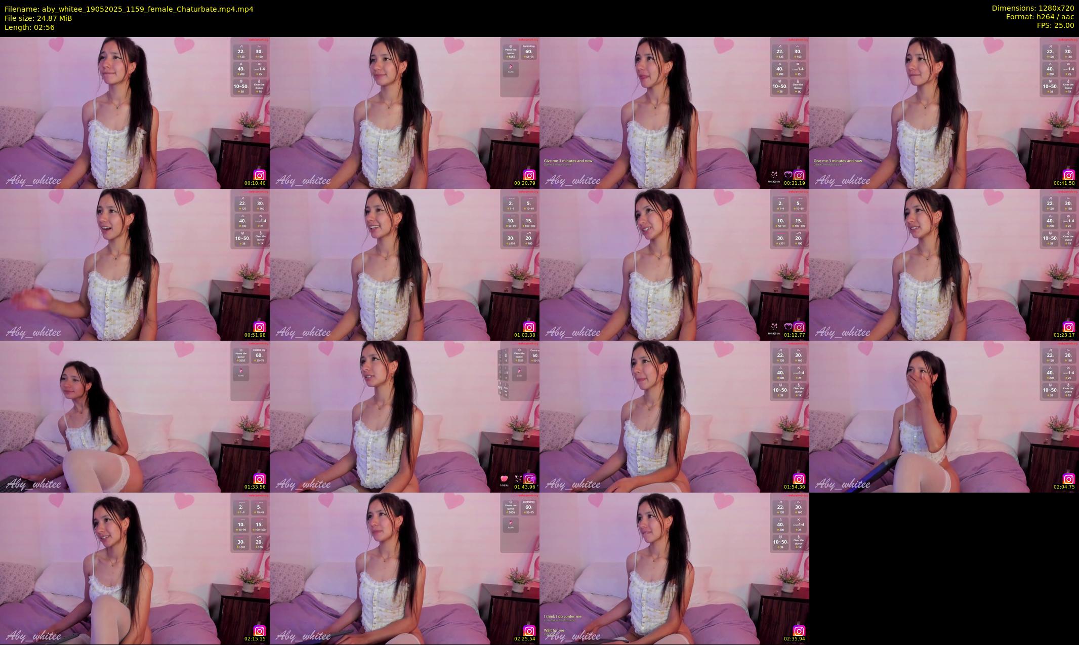aby_whitee — 3 minute Chaturbate female cam show recording, 720p, May 19, 2025