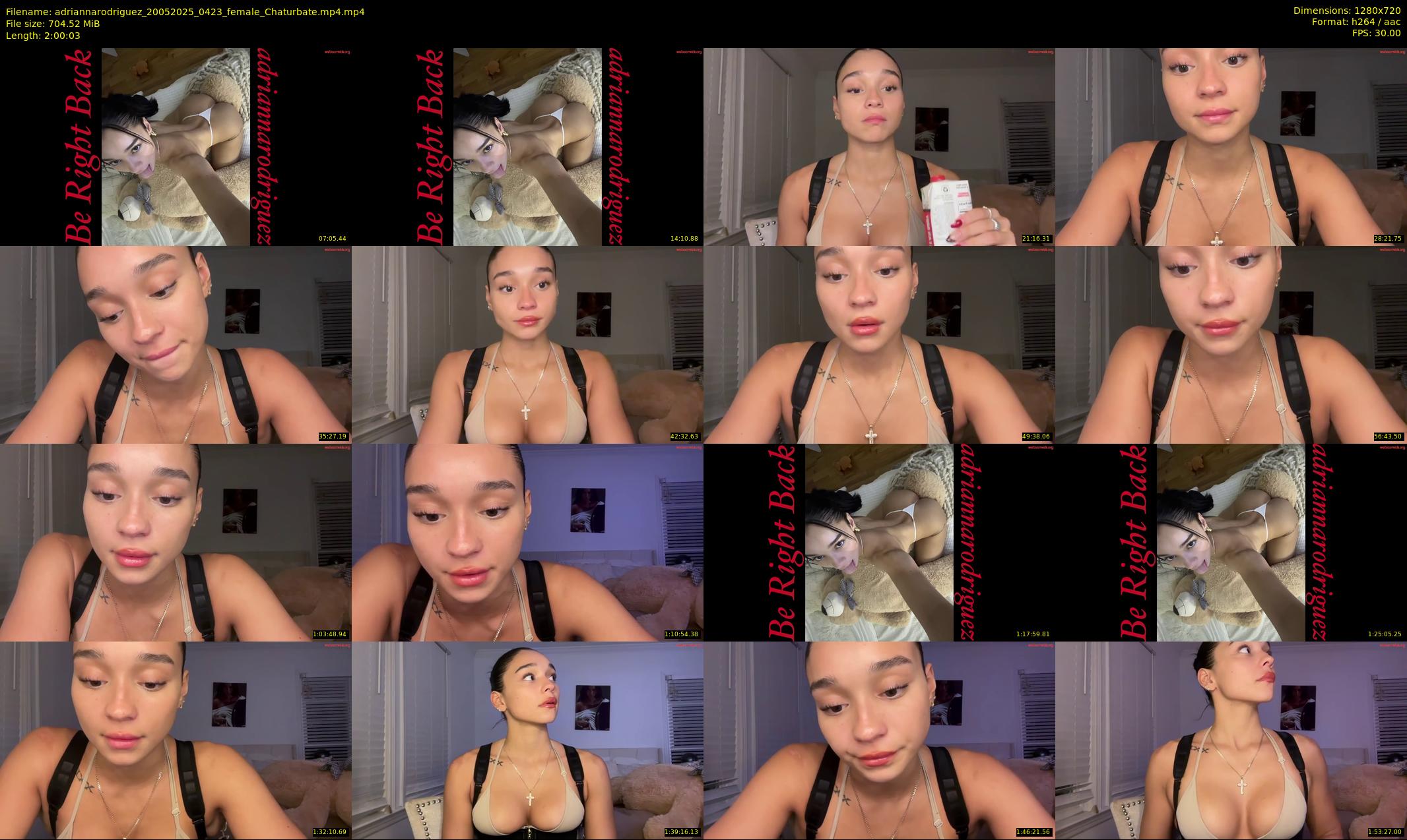 adriannarodriguez — 121 minute Chaturbate female cam show recording, 720p, May 20, 2025