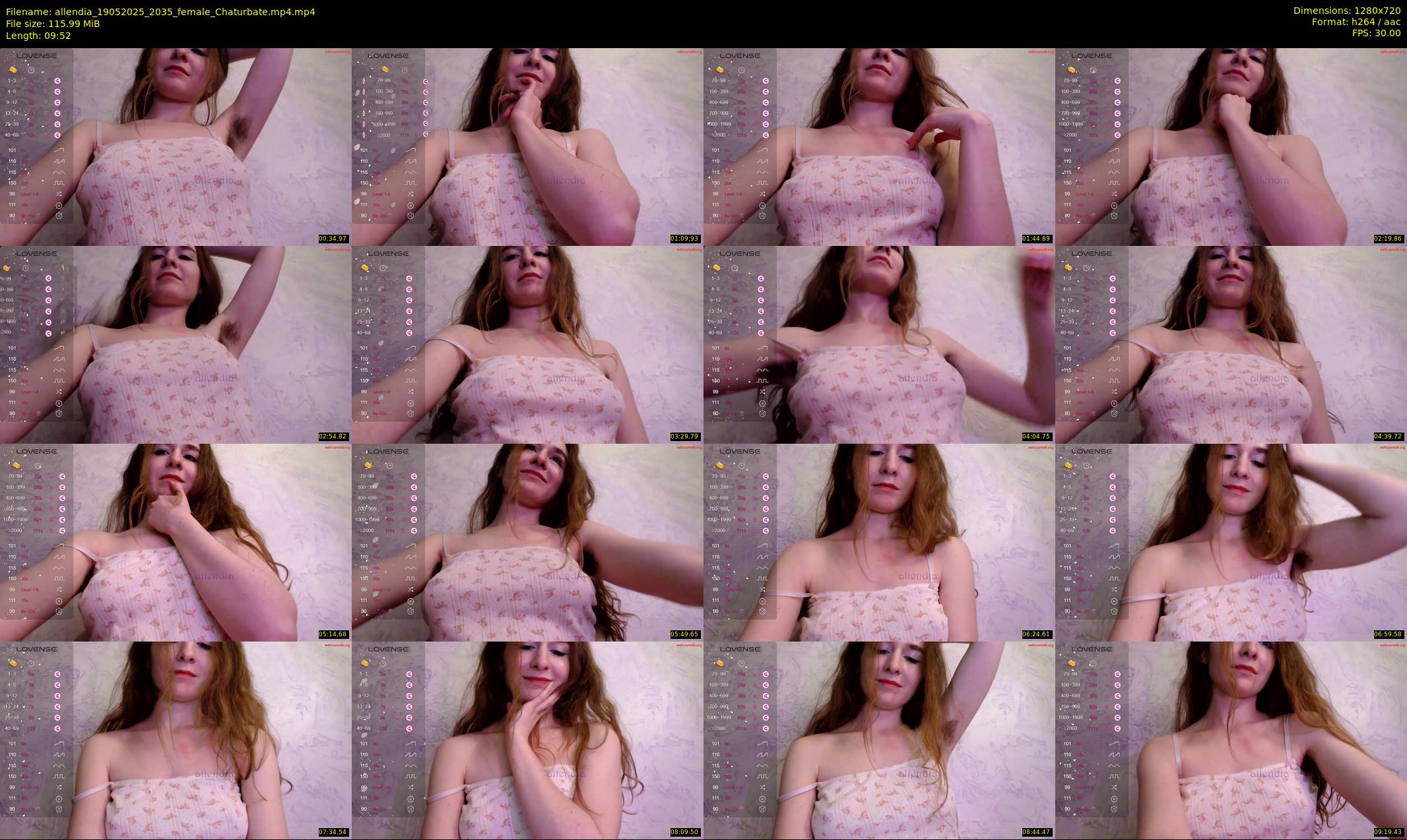 allendia — 10 minute Chaturbate female cam show recording, 720p, May 19, 2025