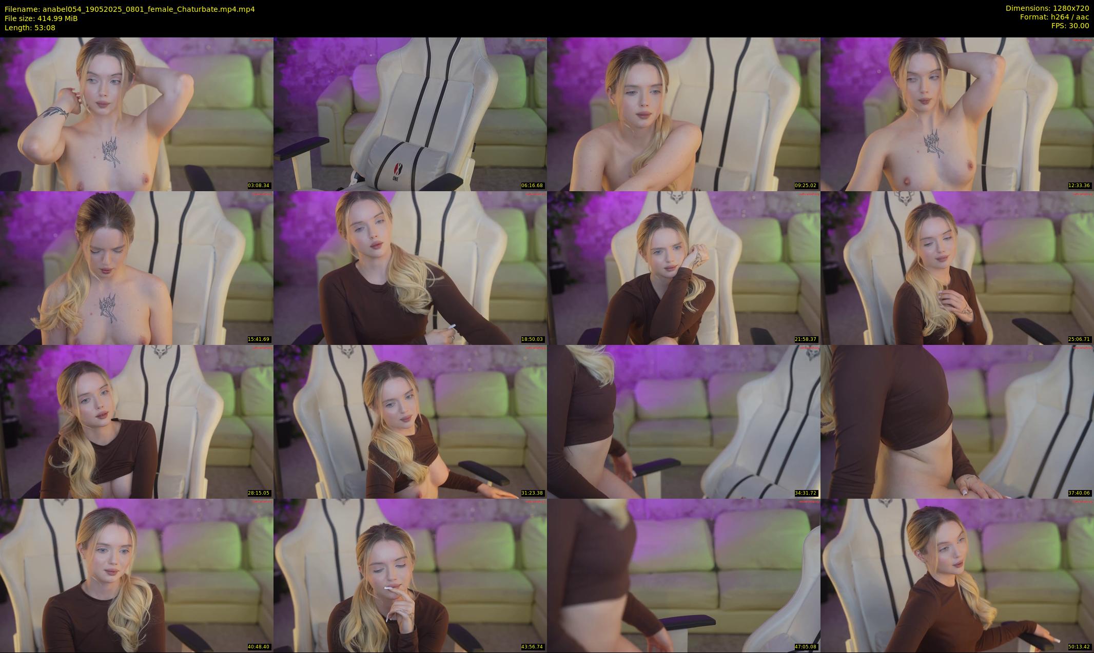 anabel054 — 54 minute Chaturbate female cam show recording, 720p, May 19, 2025