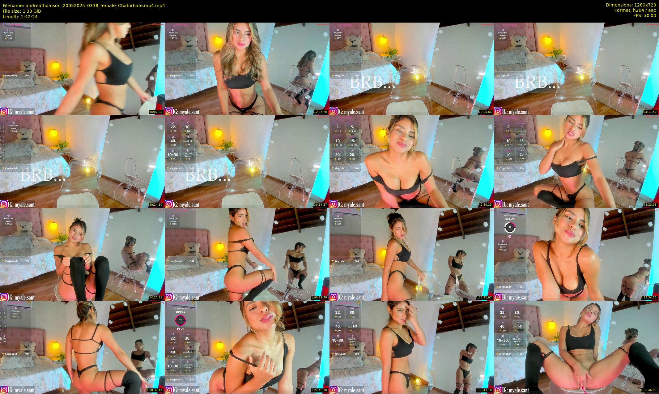 andreathomson — 103 minute Chaturbate female cam show recording, 720p, May 20, 2025