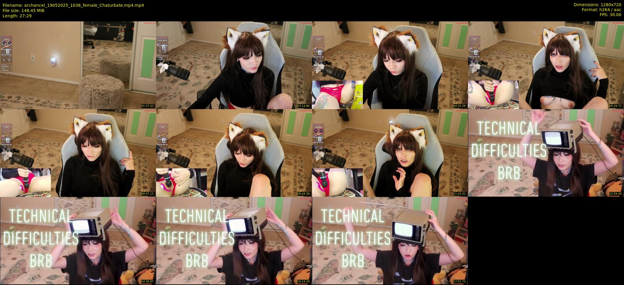 archancel — 28 minute Chaturbate female cam show recording, 720p, May 19, 2025