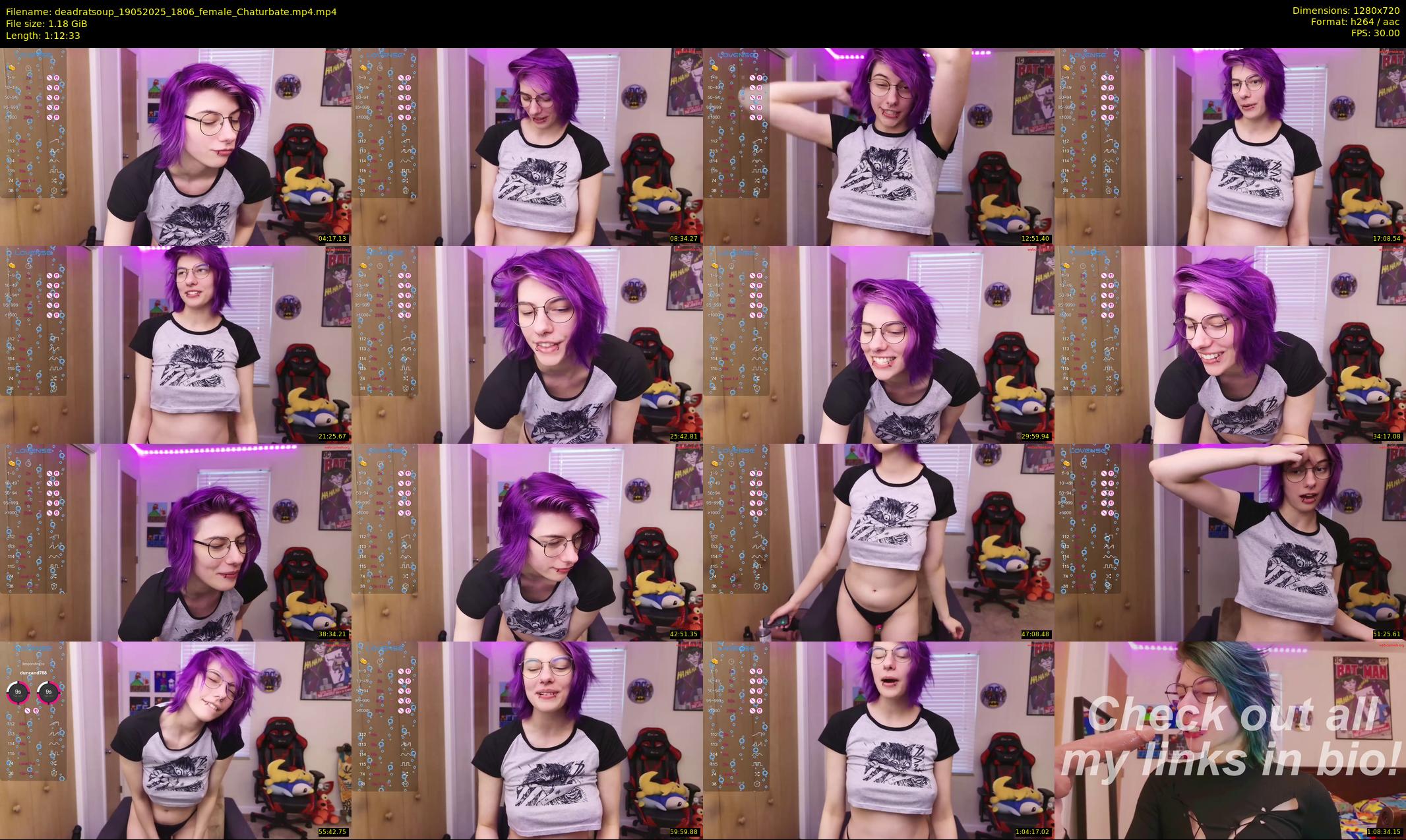 deadratsoup — 73 minute Chaturbate female cam show recording, 720p, May 19, 2025