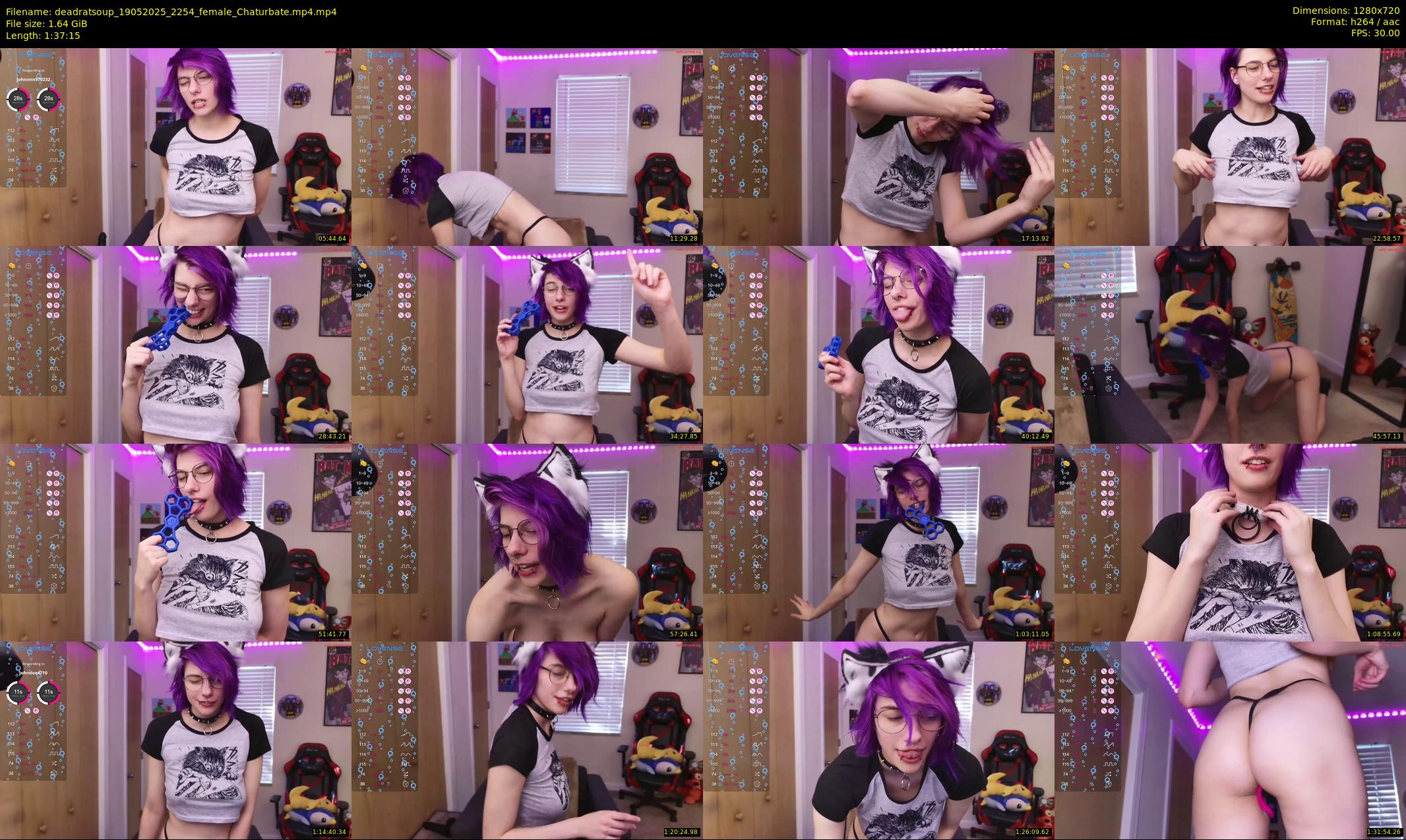 deadratsoup — 98 minute Chaturbate female cam show recording, 720p, May 19, 2025