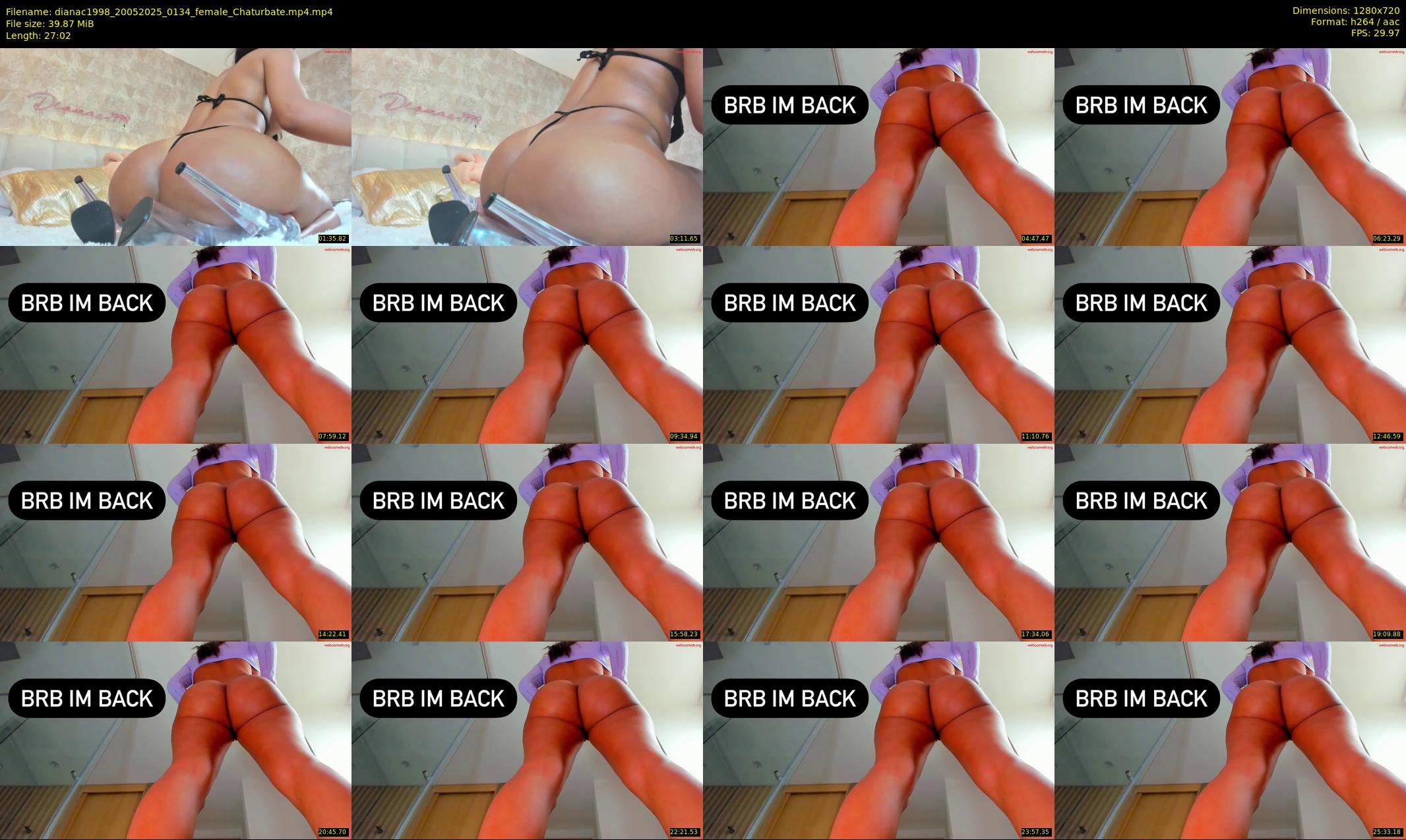 dianac1998 — 28 minute Chaturbate female cam show recording, 720p, May 20, 2025