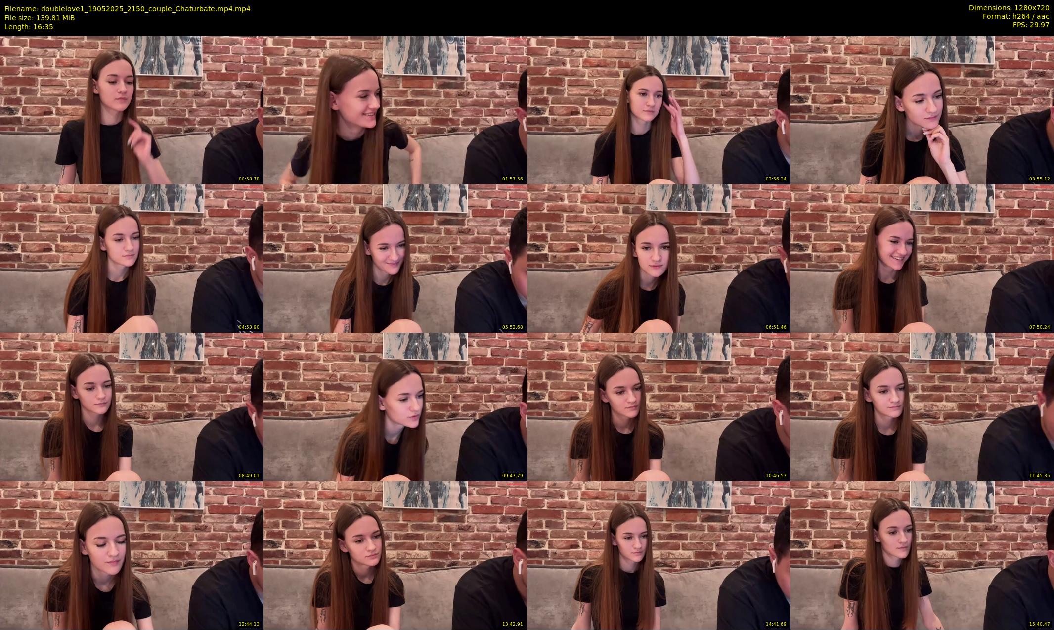 doublelove1 — 17 minute Chaturbate couple cam show recording, 720p, May 19, 2025