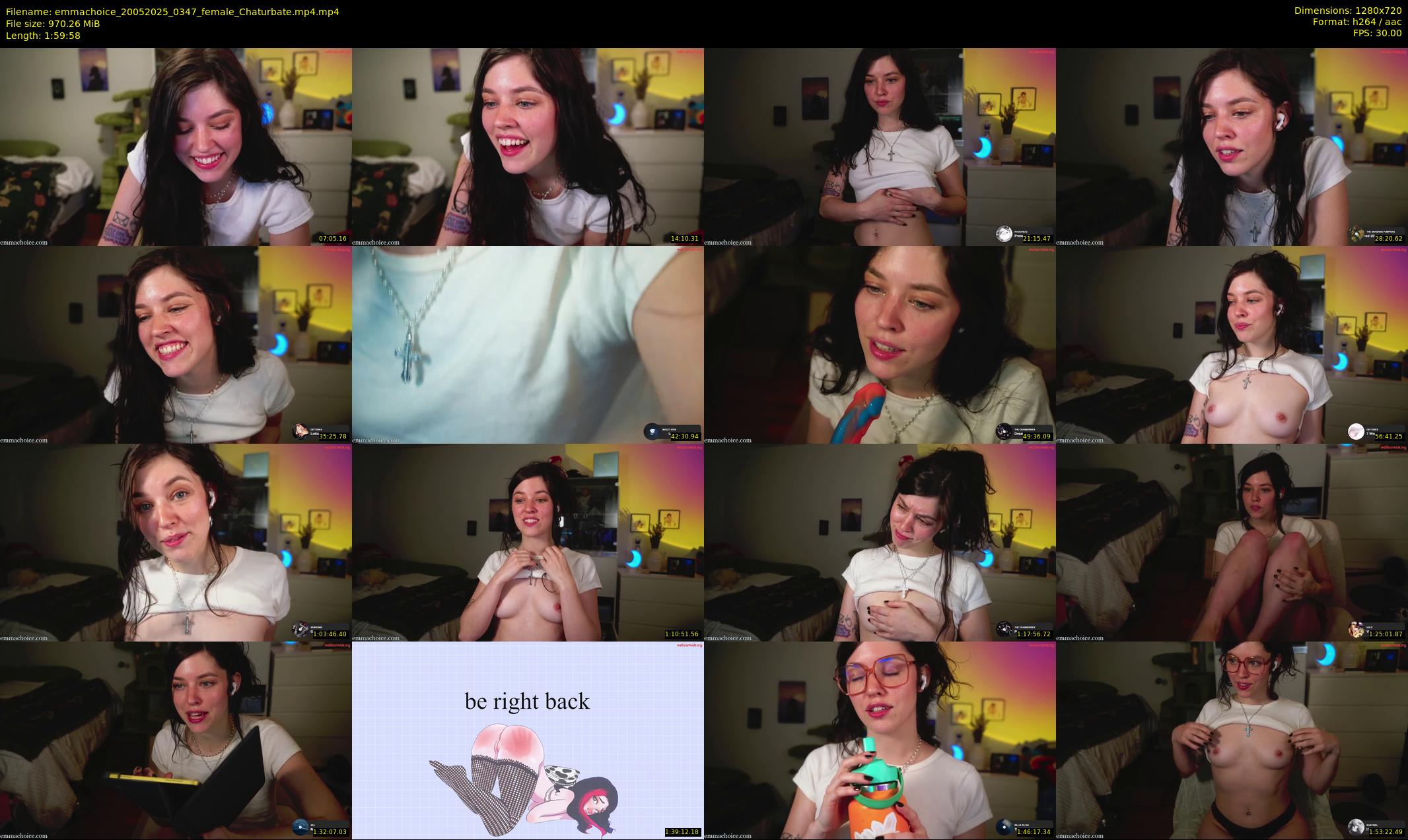 emmachoice — 120 minute Chaturbate female cam show recording, 720p, May 20, 2025