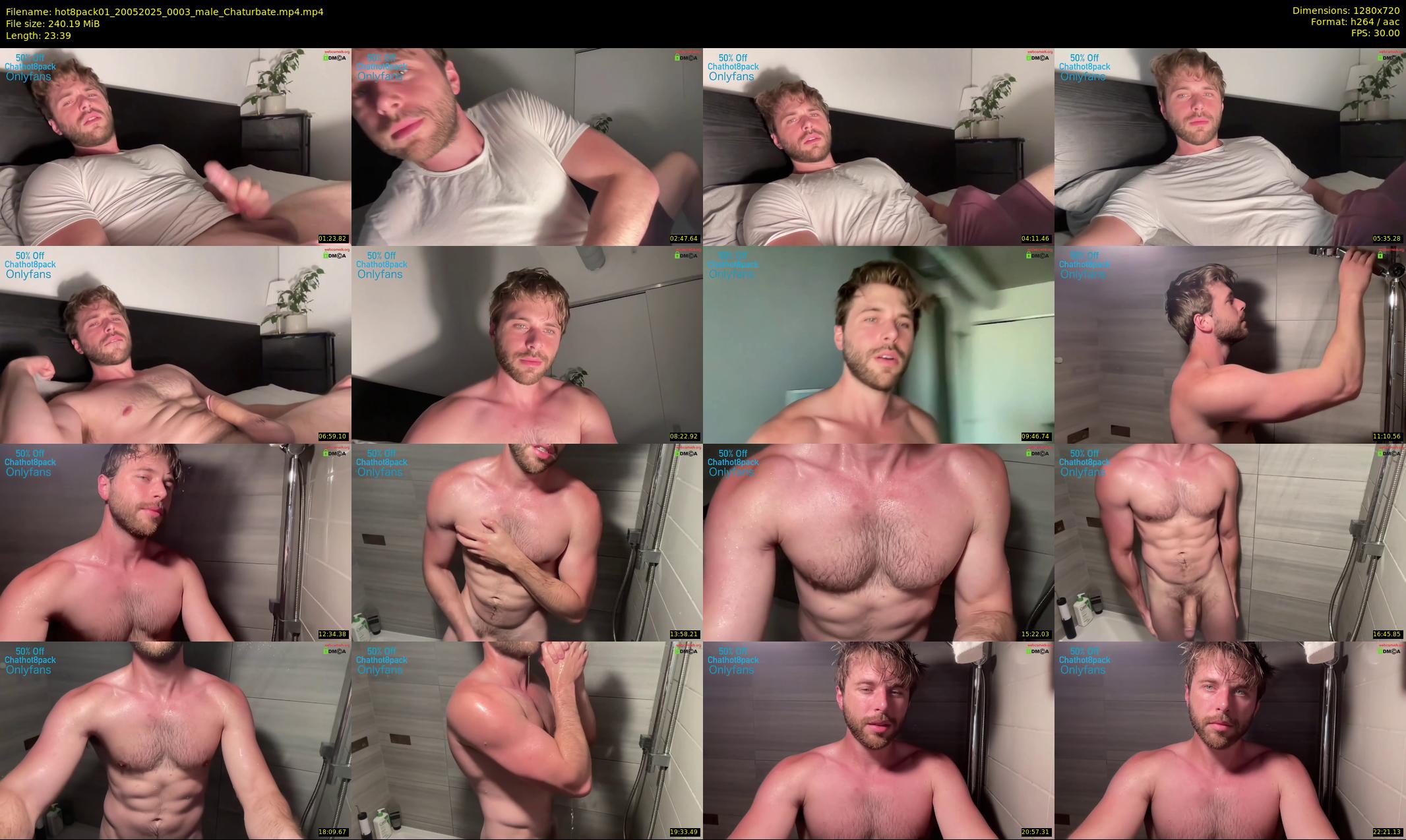 hot8pack01 — 24 minute Chaturbate male cam show recording, 720p, May 20, 2025