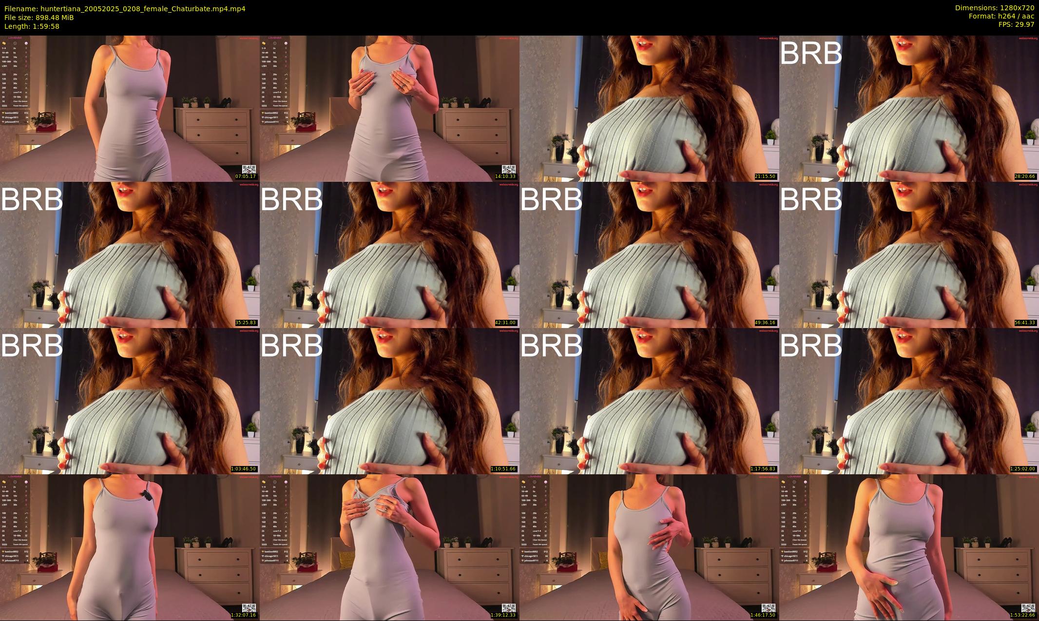 huntertiana — 120 minute Chaturbate female cam show recording, 720p, May 20, 2025