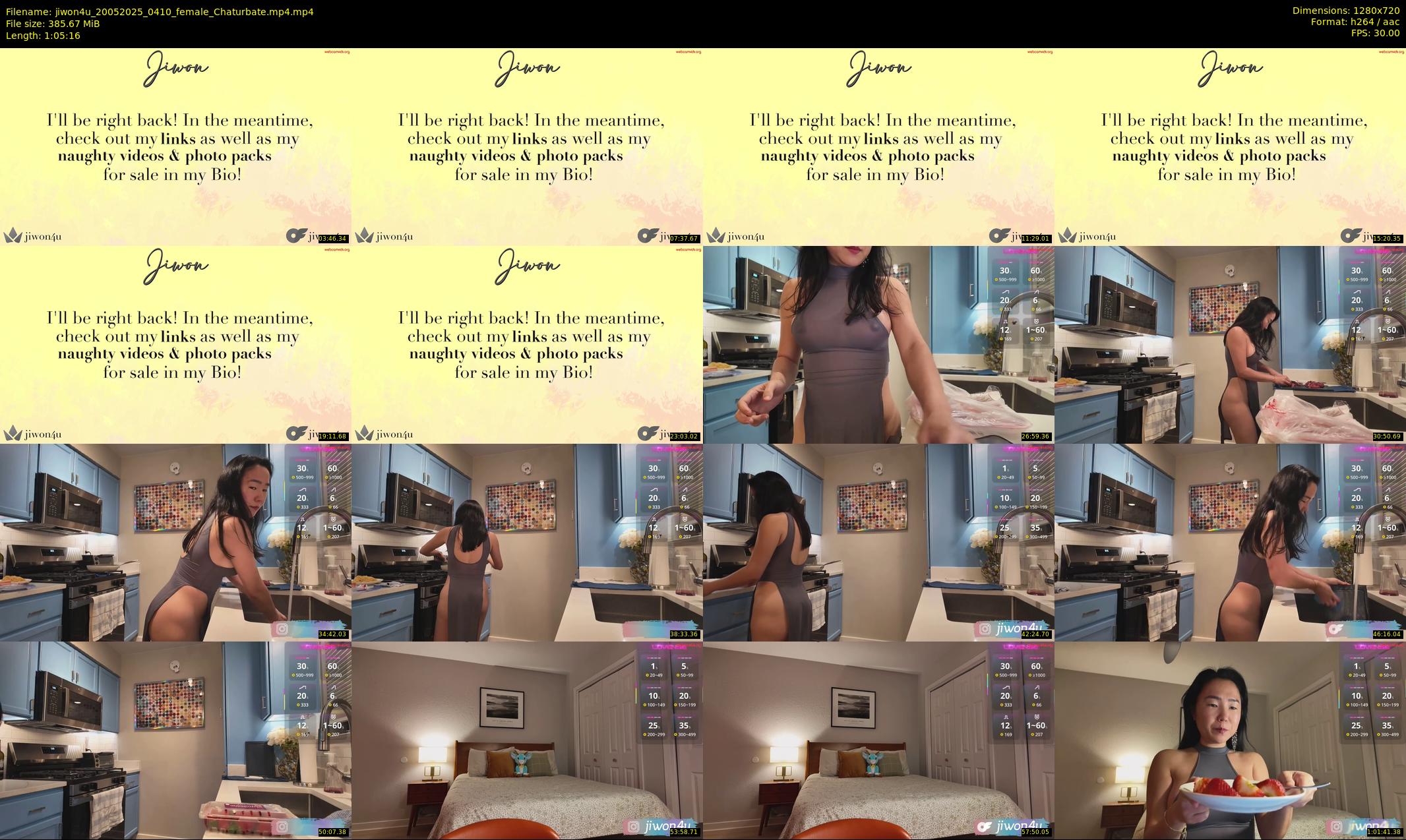 jiwon4u — 66 minute Chaturbate female cam show recording, 720p, May 20, 2025