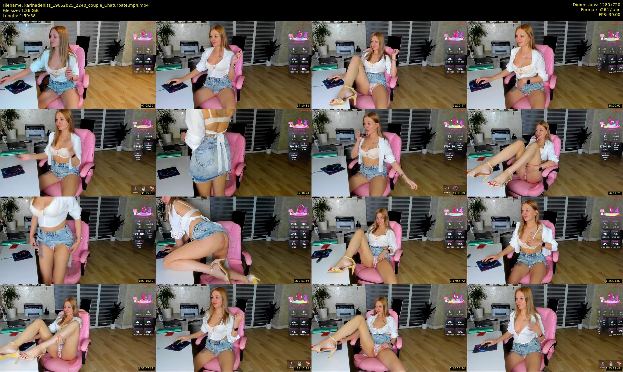 karinadeniss — 120 minute Chaturbate couple cam show recording, 720p, May 19, 2025