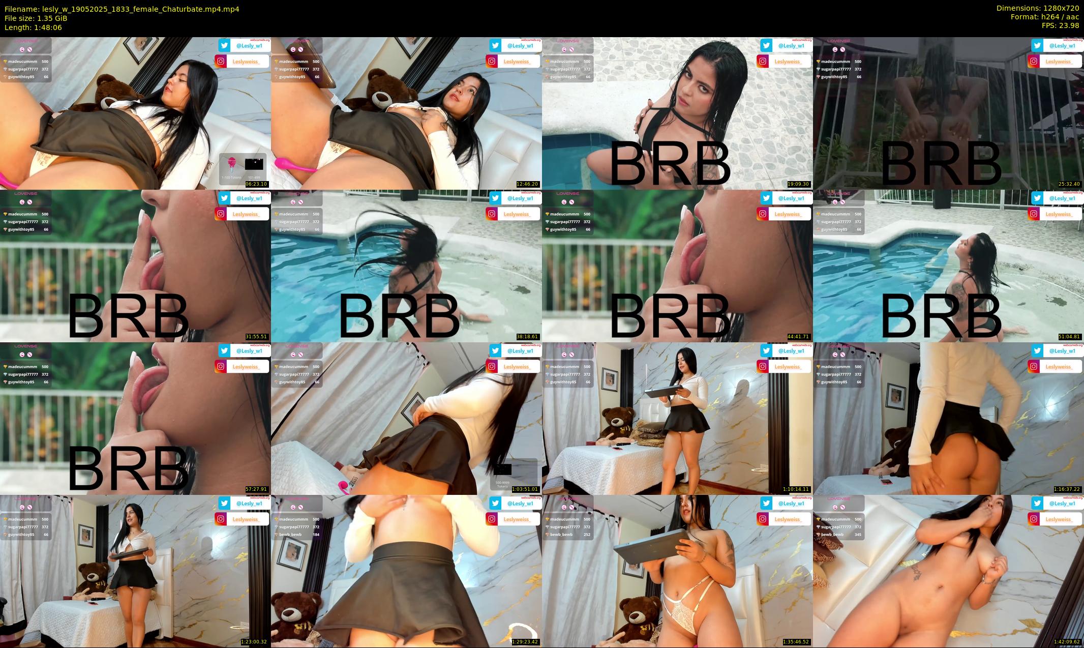 lesly_w — 109 minute Chaturbate female cam show recording, 720p, May 19, 2025