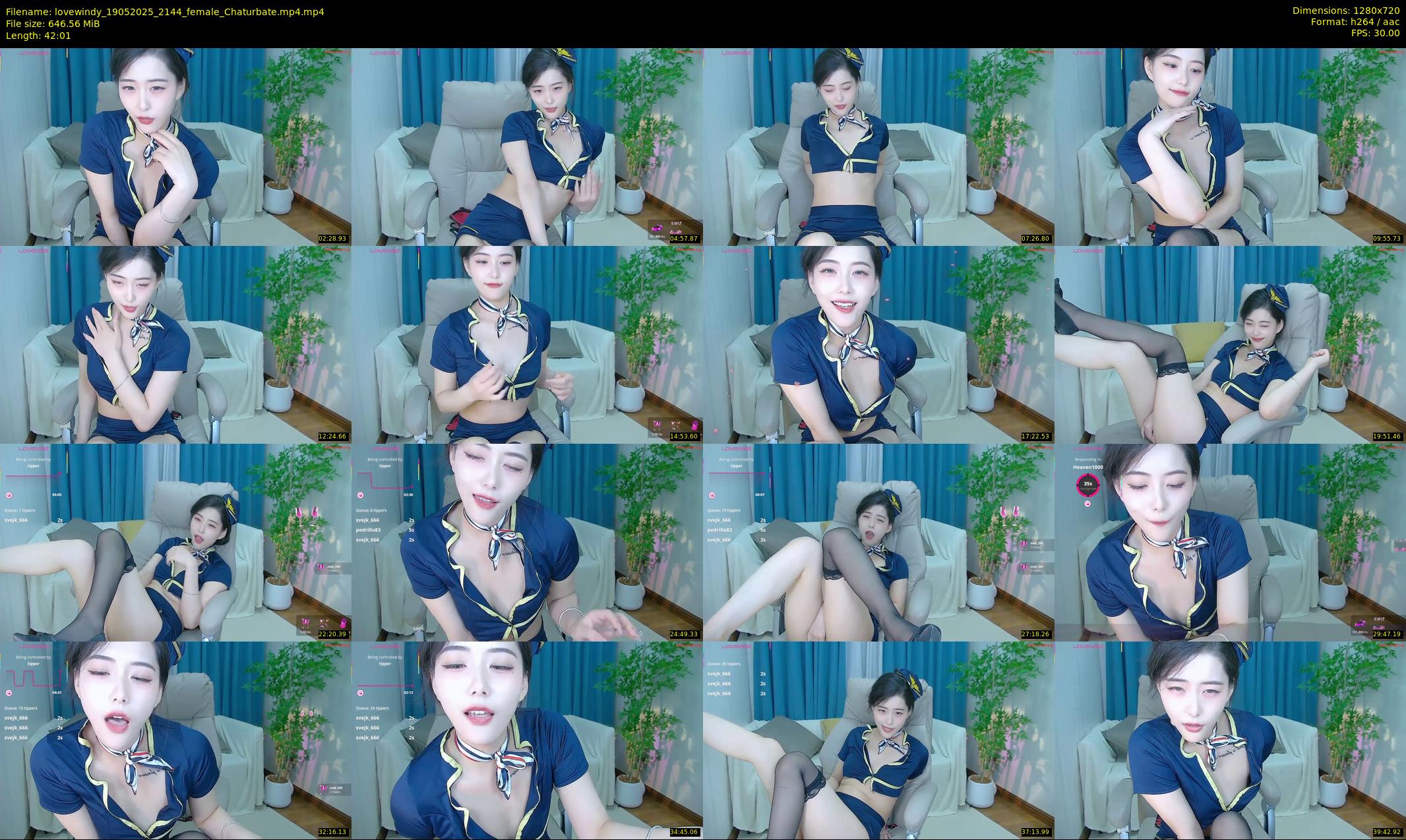 lovewindy — 43 minute Chaturbate female cam show recording, 720p, May 19, 2025