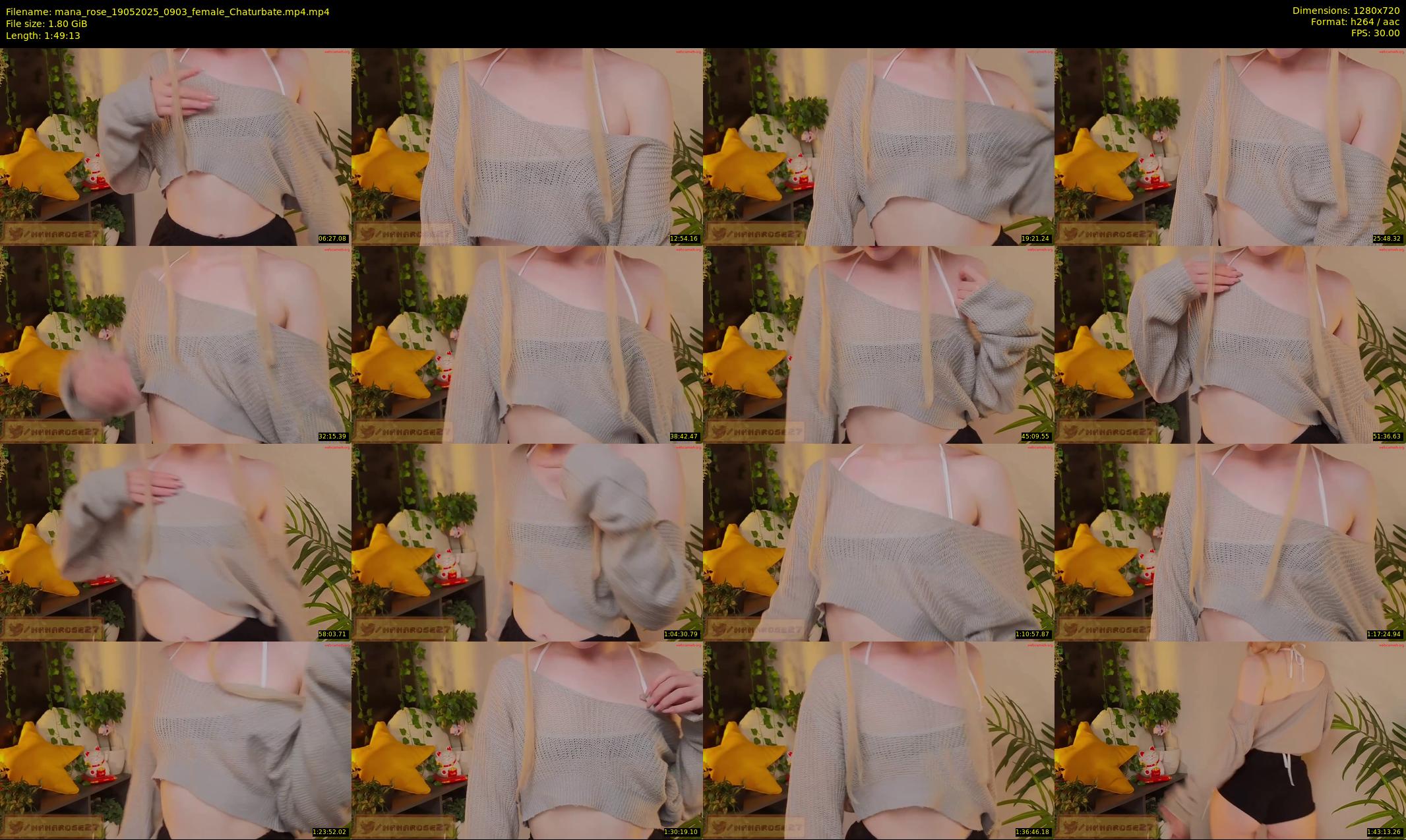 mana_rose — 110 minute Chaturbate female cam show recording, 720p, May 19, 2025
