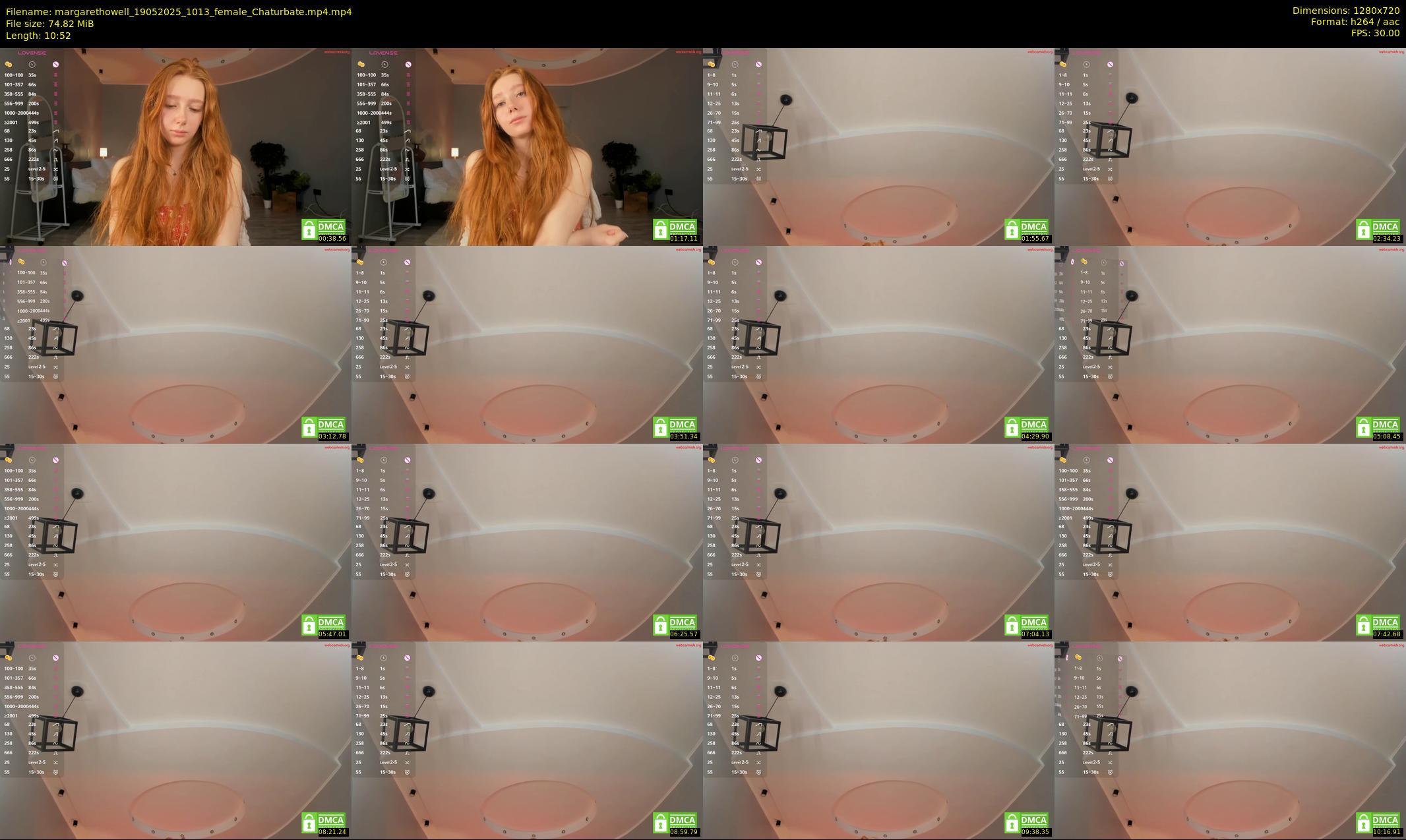 margarethowell — 11 minute Chaturbate female cam show recording, 720p, May 19, 2025