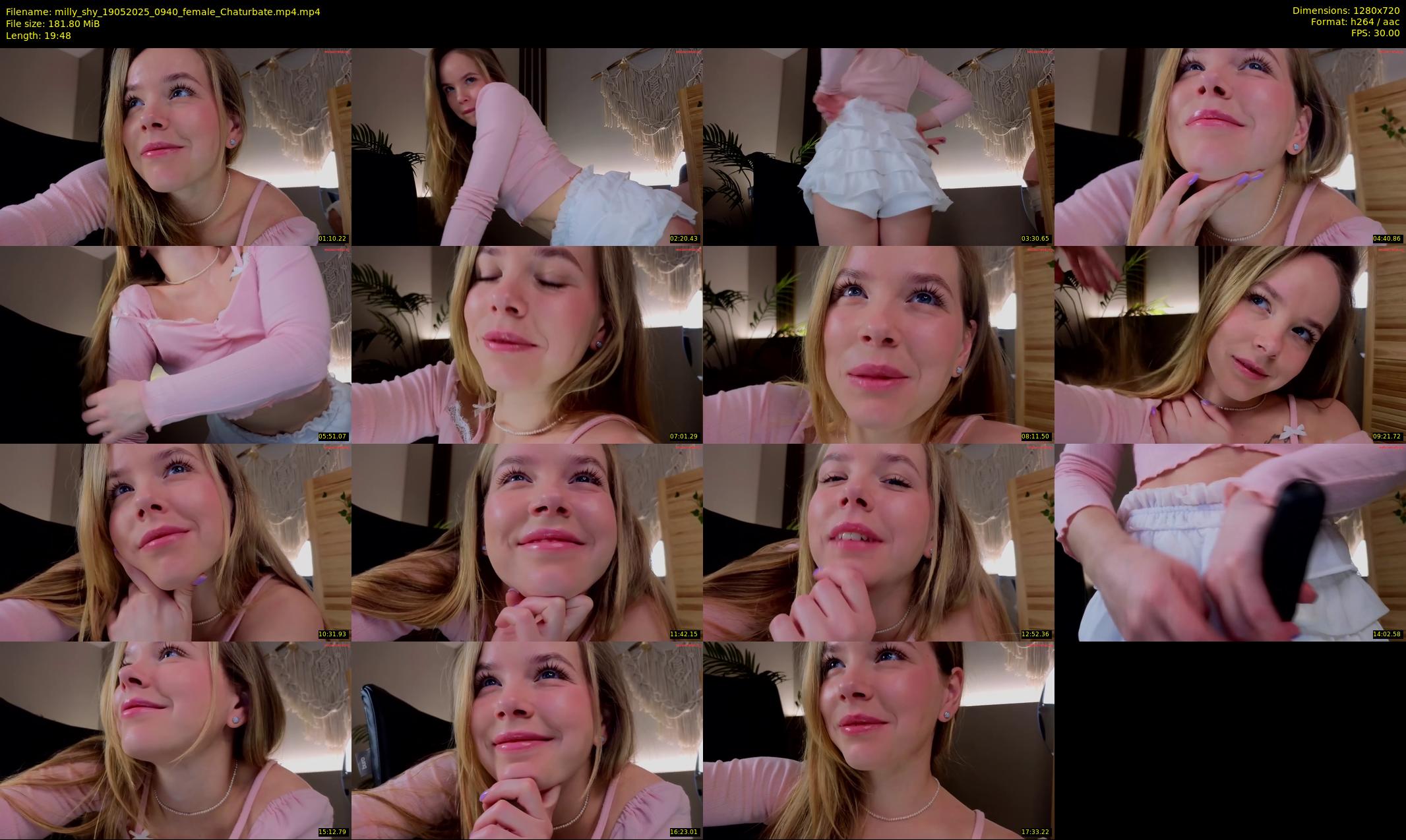 milly_shy — 20 minute Chaturbate female cam show recording, 720p, May 19, 2025
