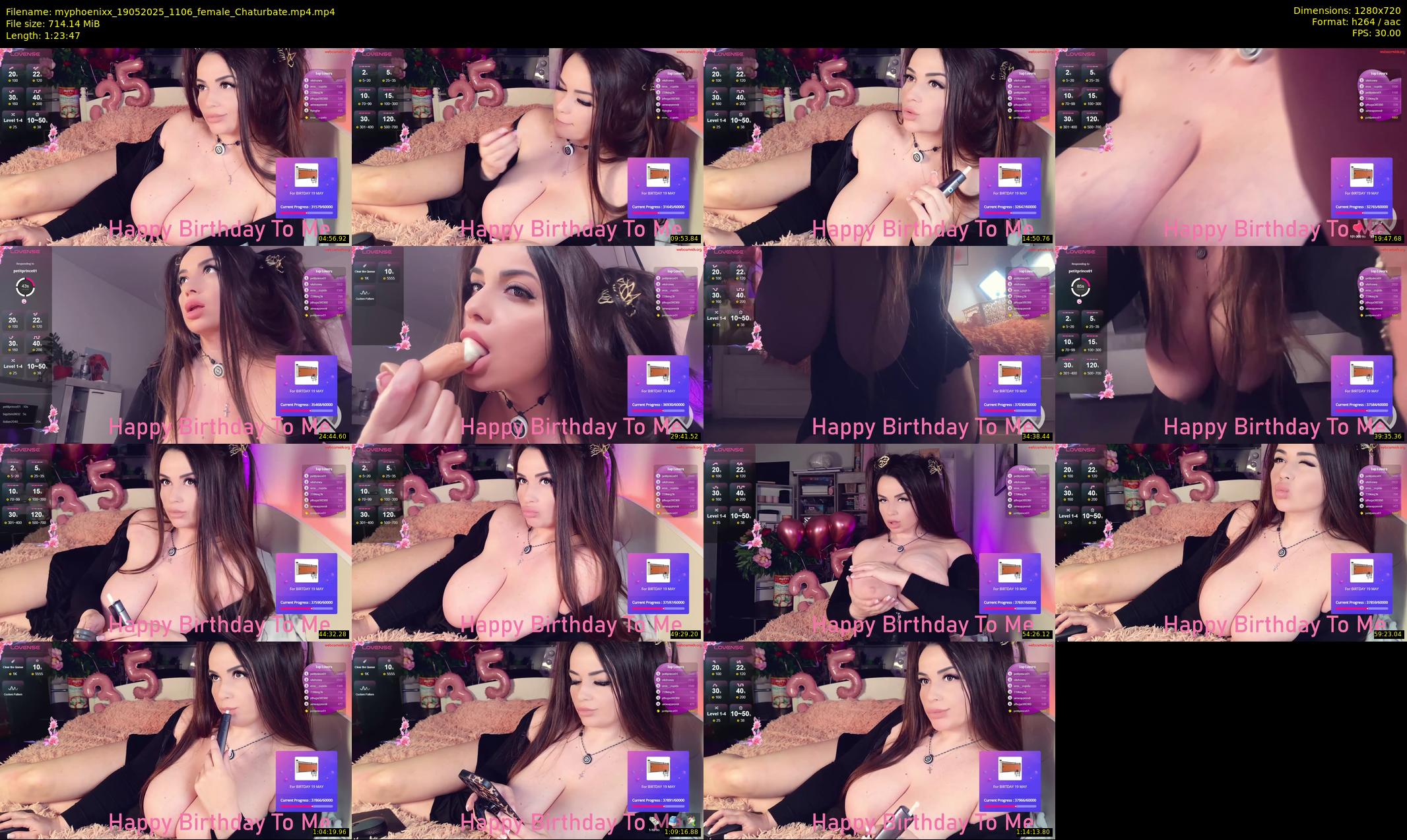 myphoenixx — 84 minute Chaturbate female cam show recording, 720p, May 19, 2025