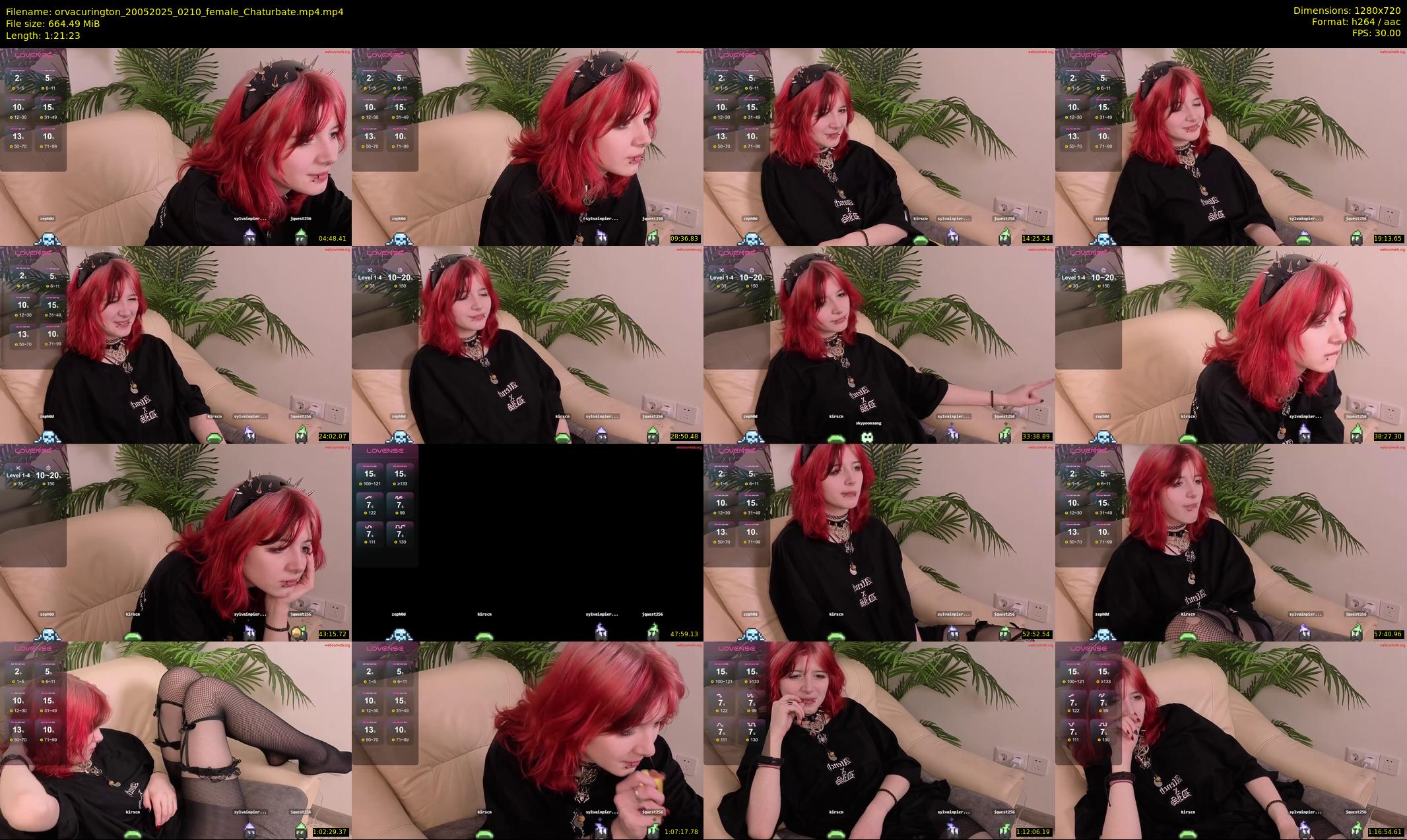 orvacurington — 82 minute Chaturbate female cam show recording, 720p, May 20, 2025